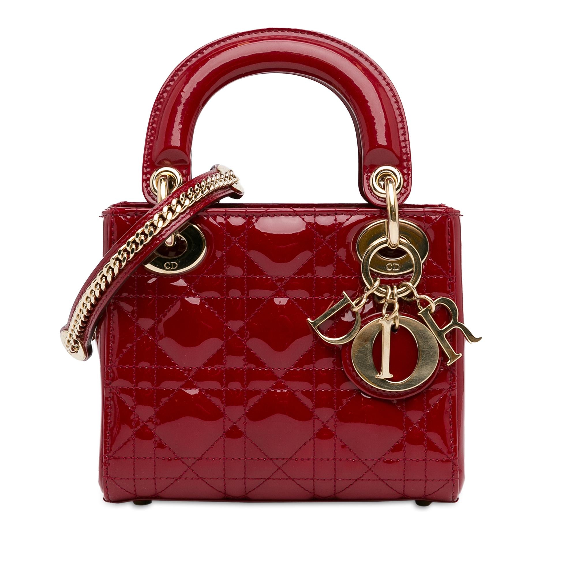 Dior Mini Patent Cannage Lady Dior (SHG-6VO4GV)