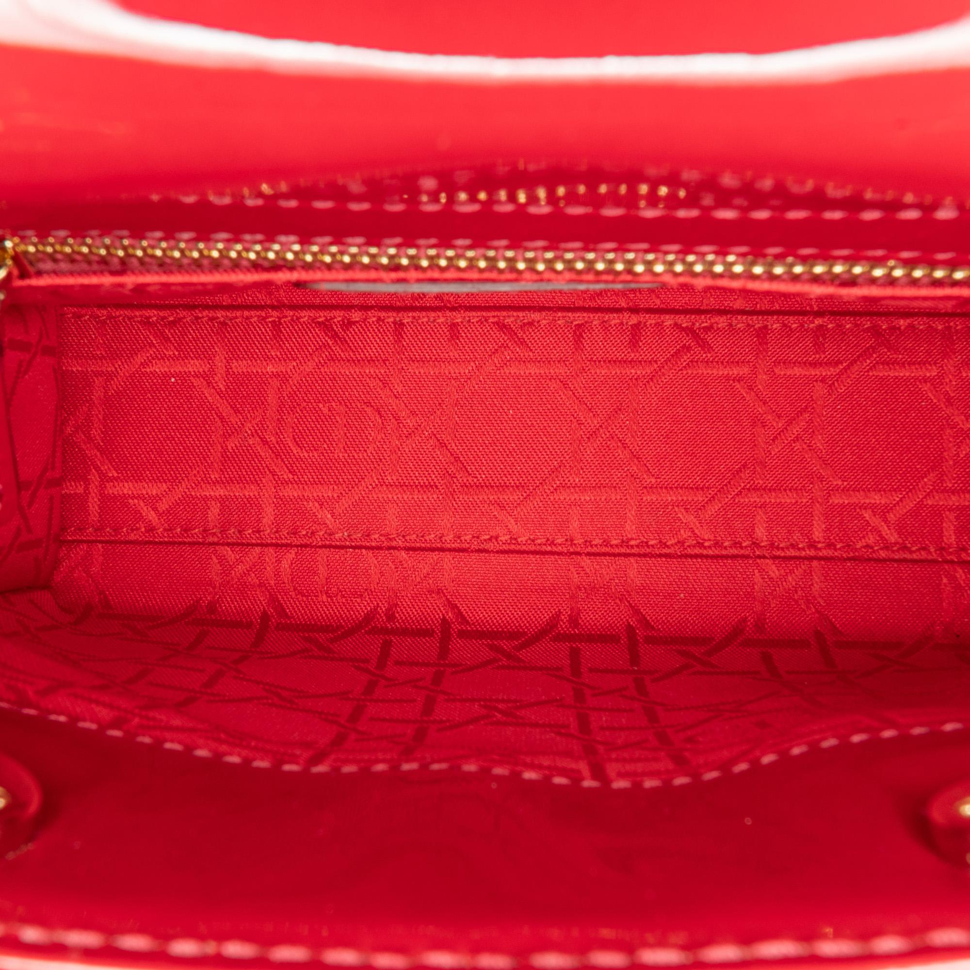 Dior Mini Patent Cannage Lady Dior (SHG-6VO4GV)