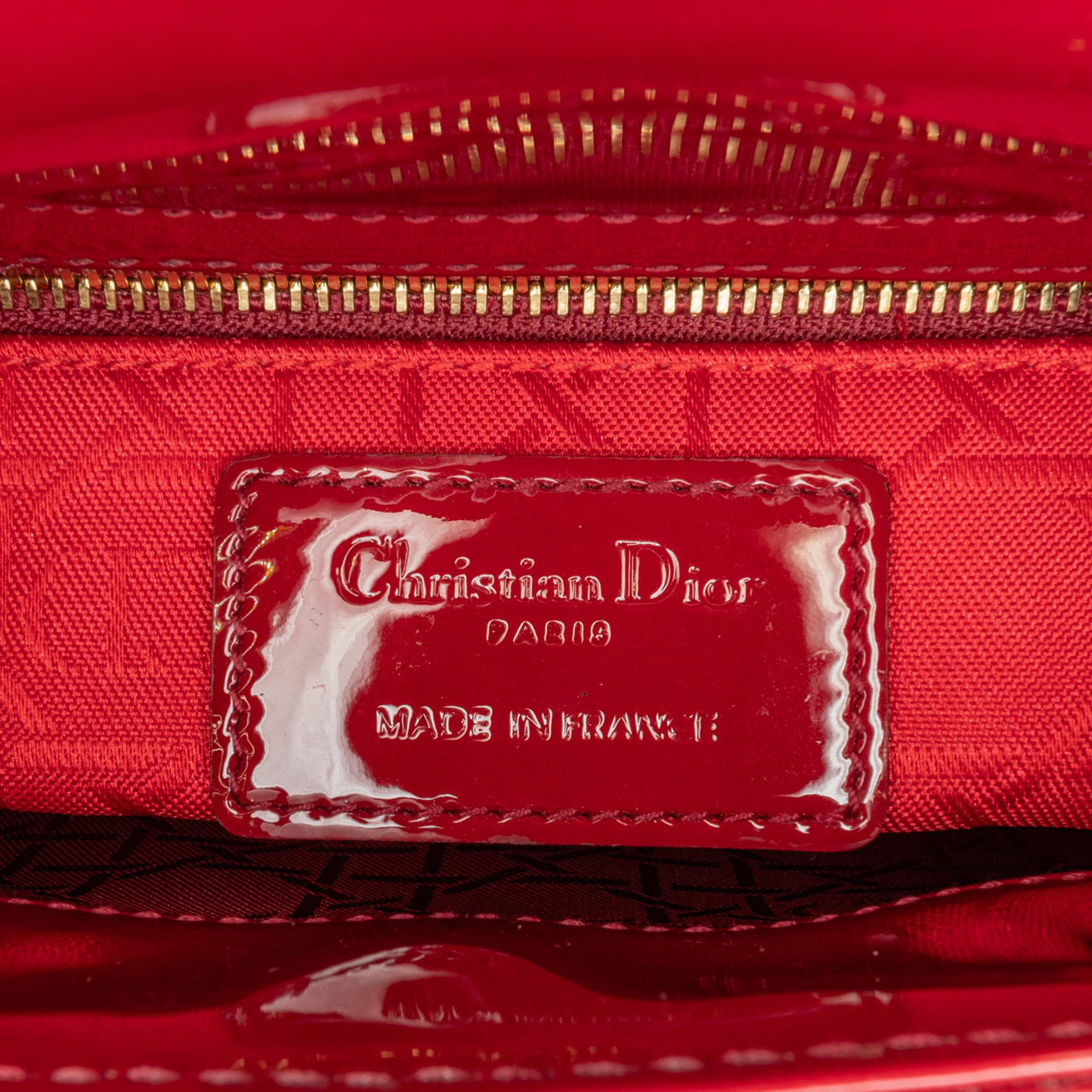 Dior Mini Patent Cannage Lady Dior (SHG-6VO4GV)