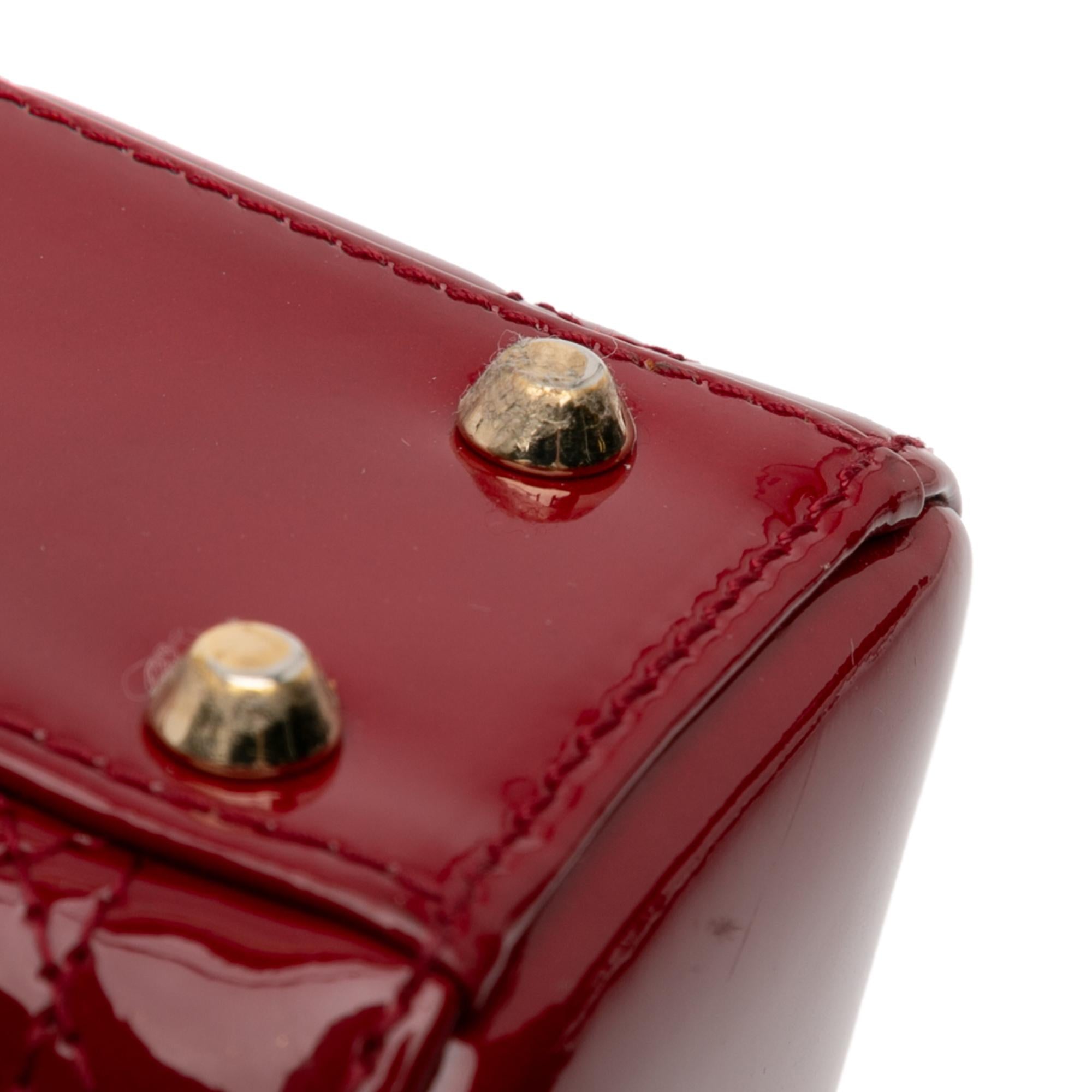 Dior Mini Patent Cannage Lady Dior (SHG-a45nYI)