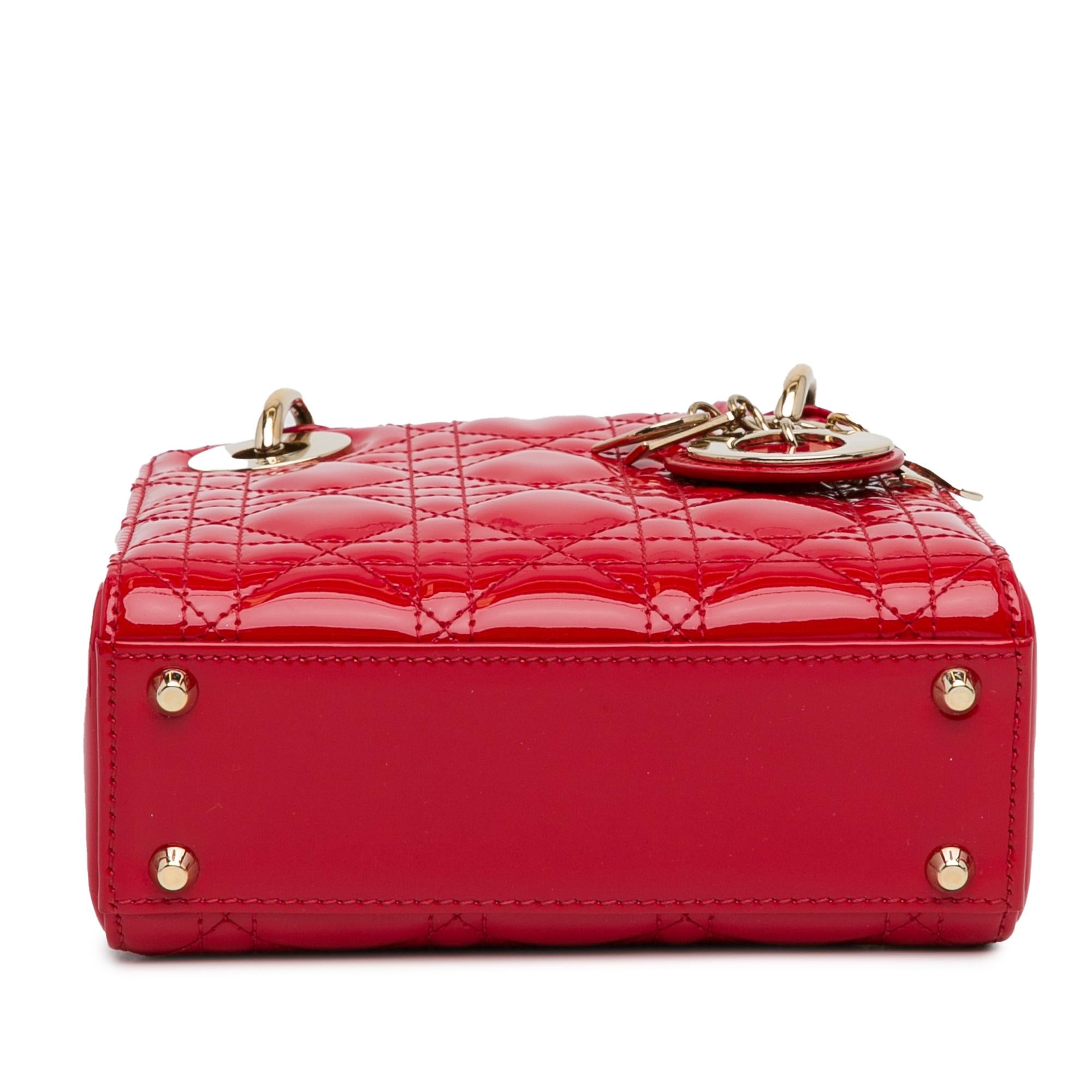 Dior Mini Patent Cannage Lady Dior (SHG-RClIuL)