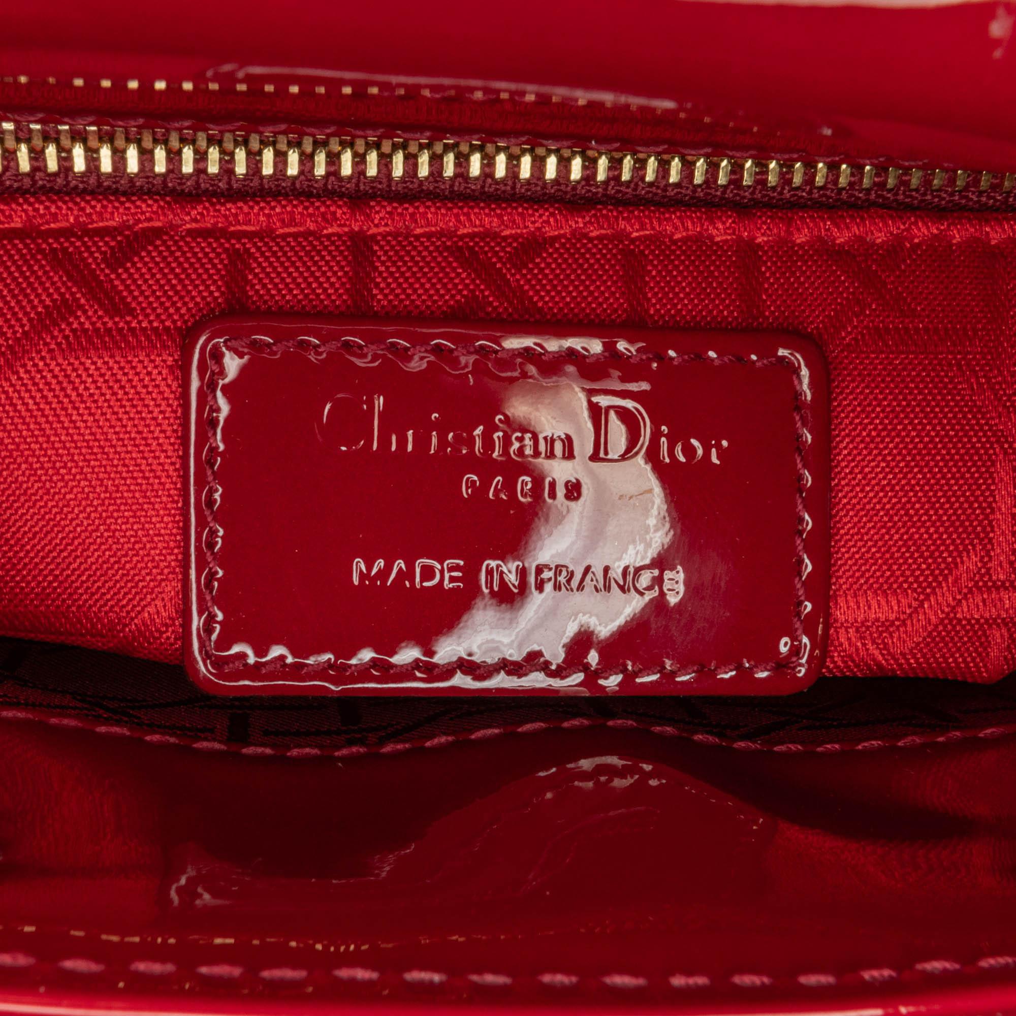 Dior Mini Patent Cannage Lady Dior (SHG-SdQinm)