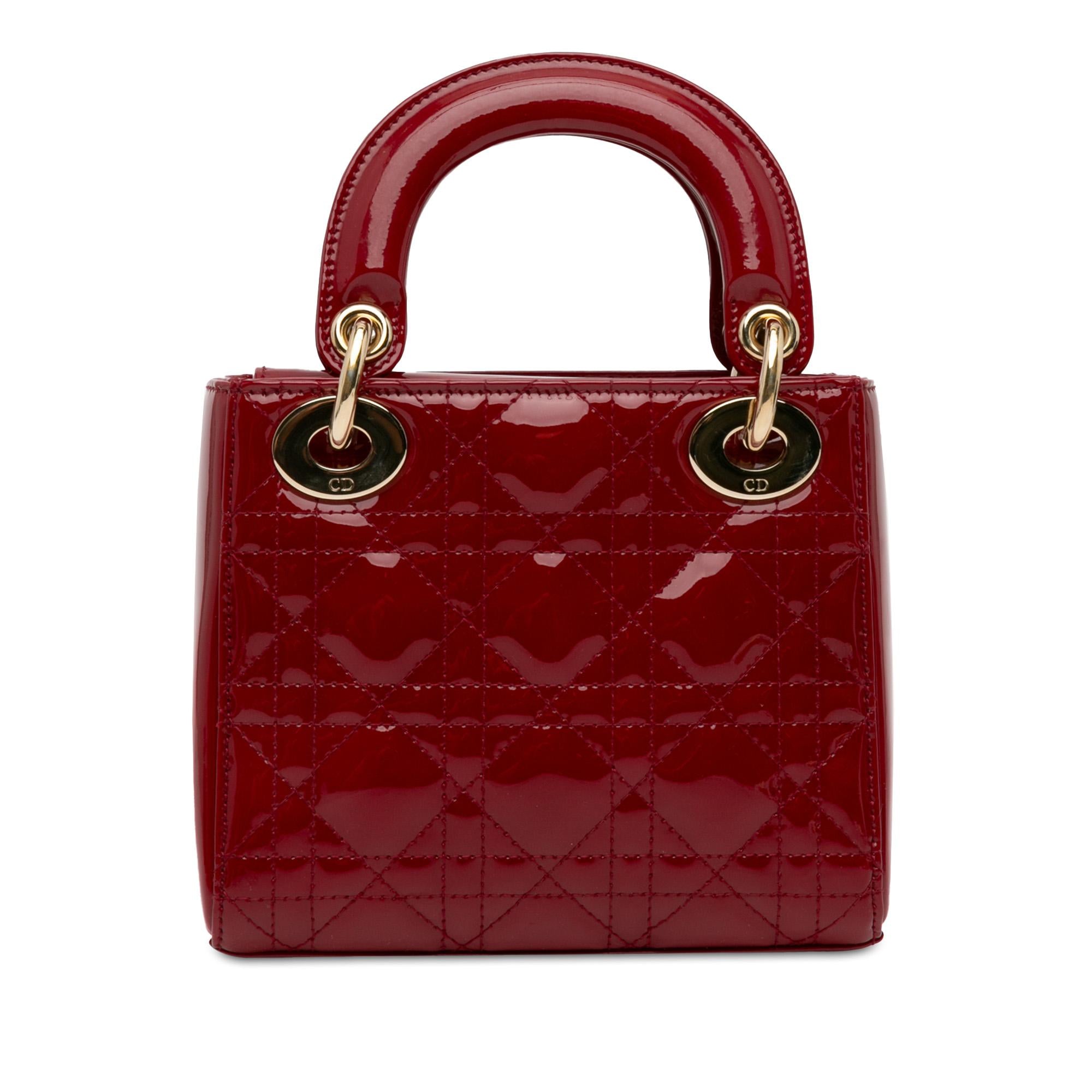 Dior Mini Patent Cannage Lady Dior (SHG-vBj1UP)