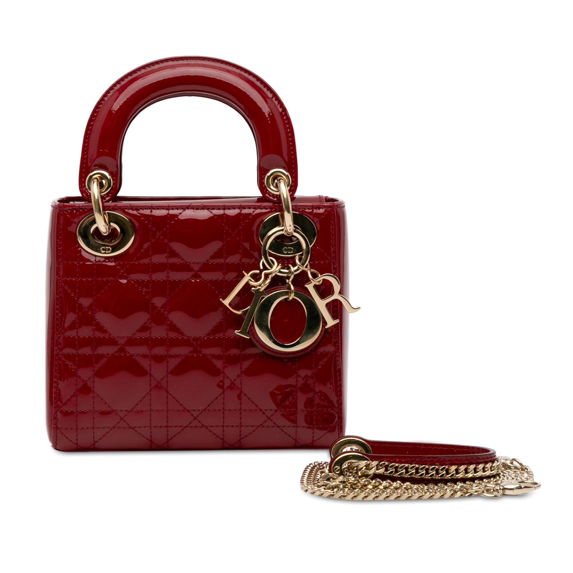 Dior Mini Patent Cannage Lady Dior (SHG-vBj1UP)
