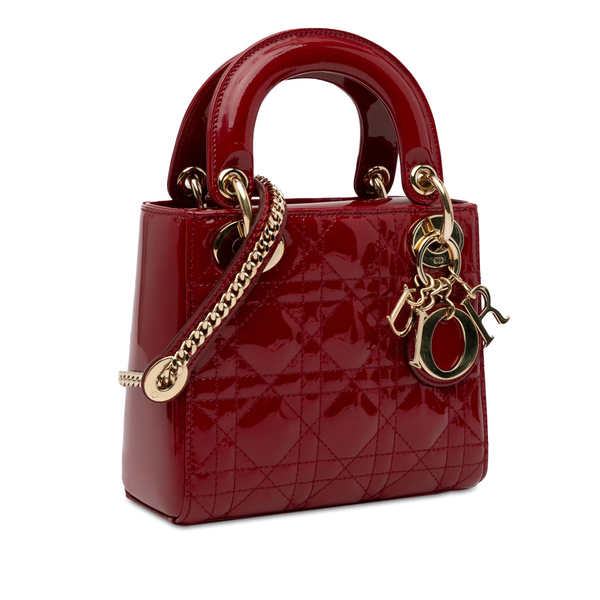 Dior Mini Patent Cannage Lady Dior (SHG-vBj1UP)