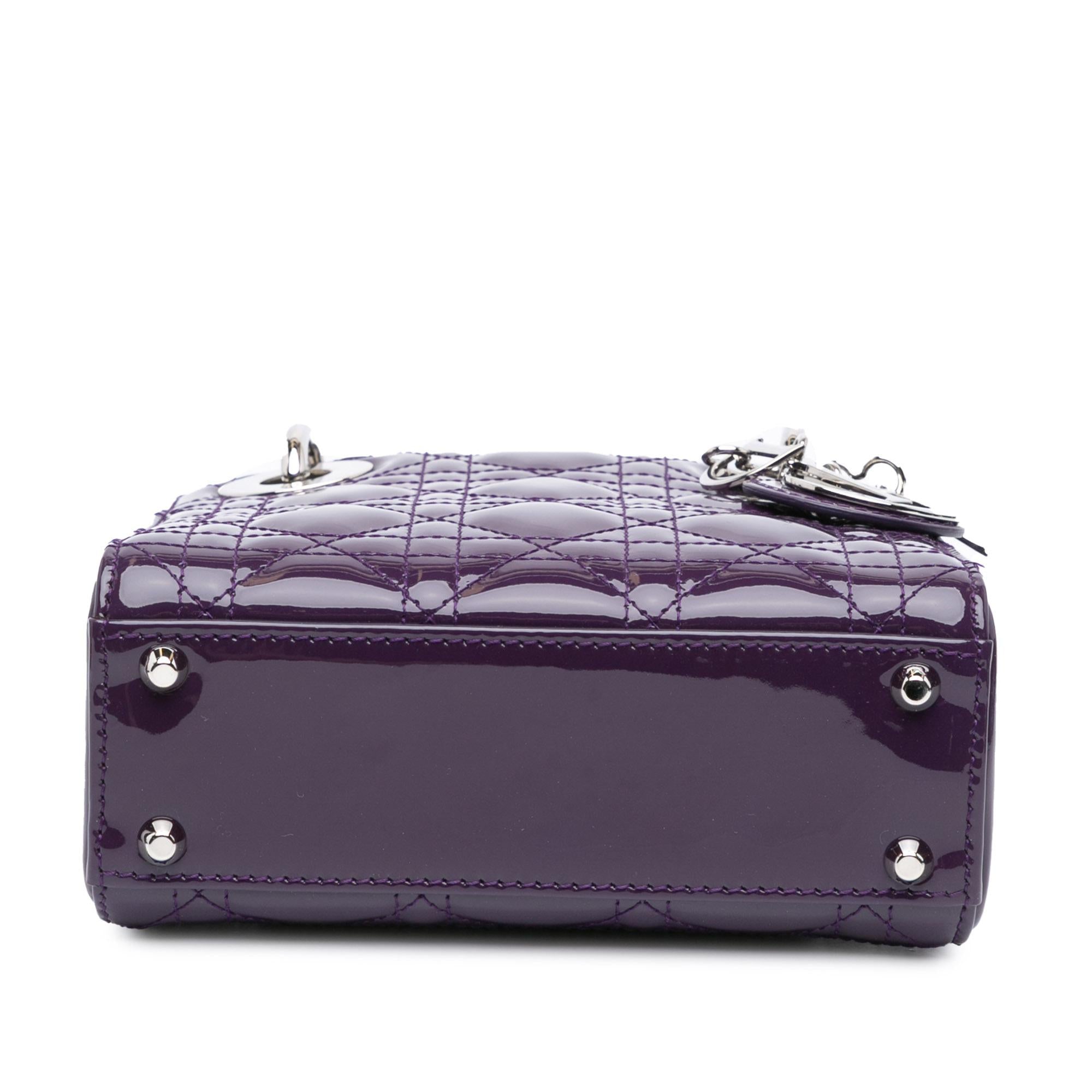 Dior Mini Patent Cannage Lady Dior