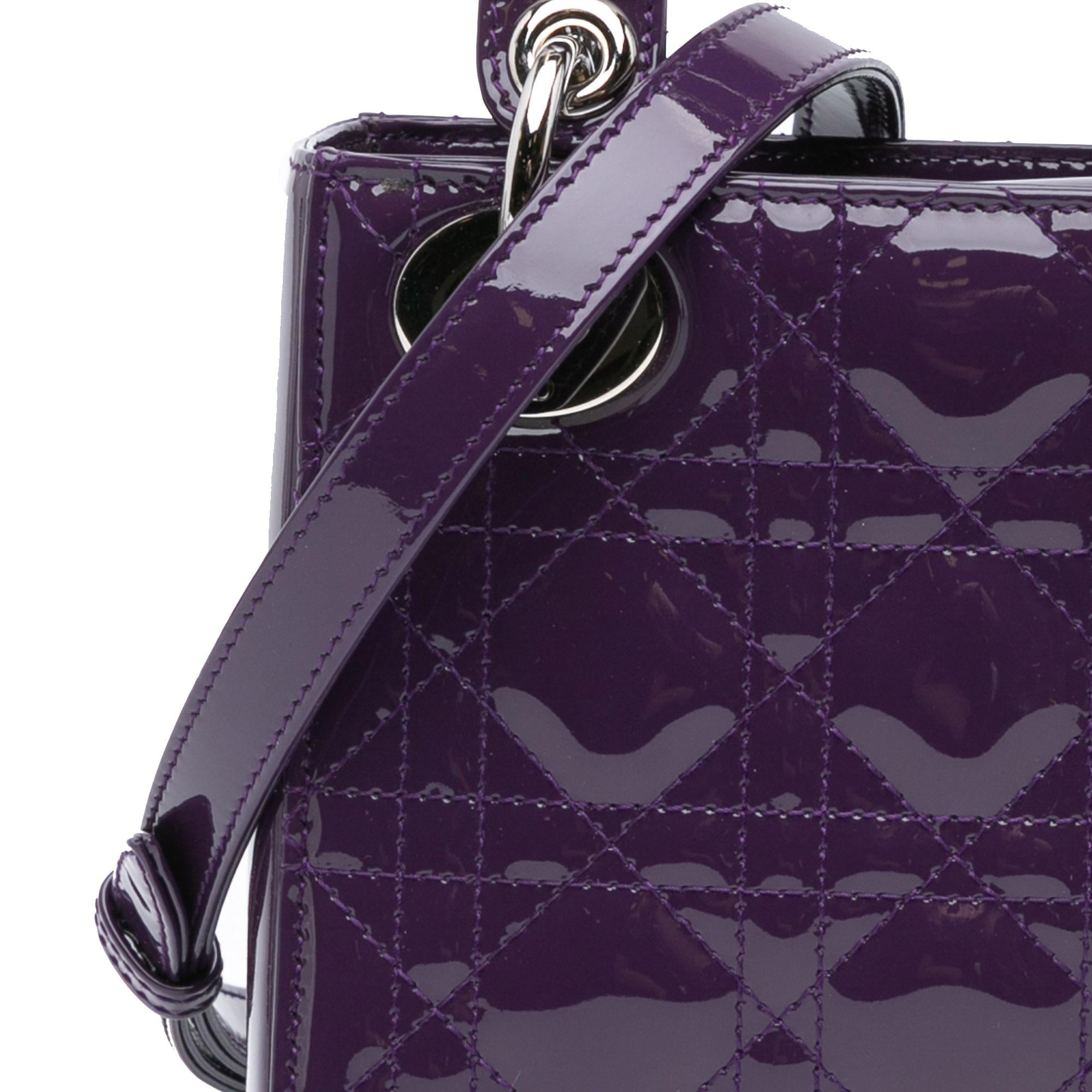 Dior Mini Patent Cannage Lady Dior