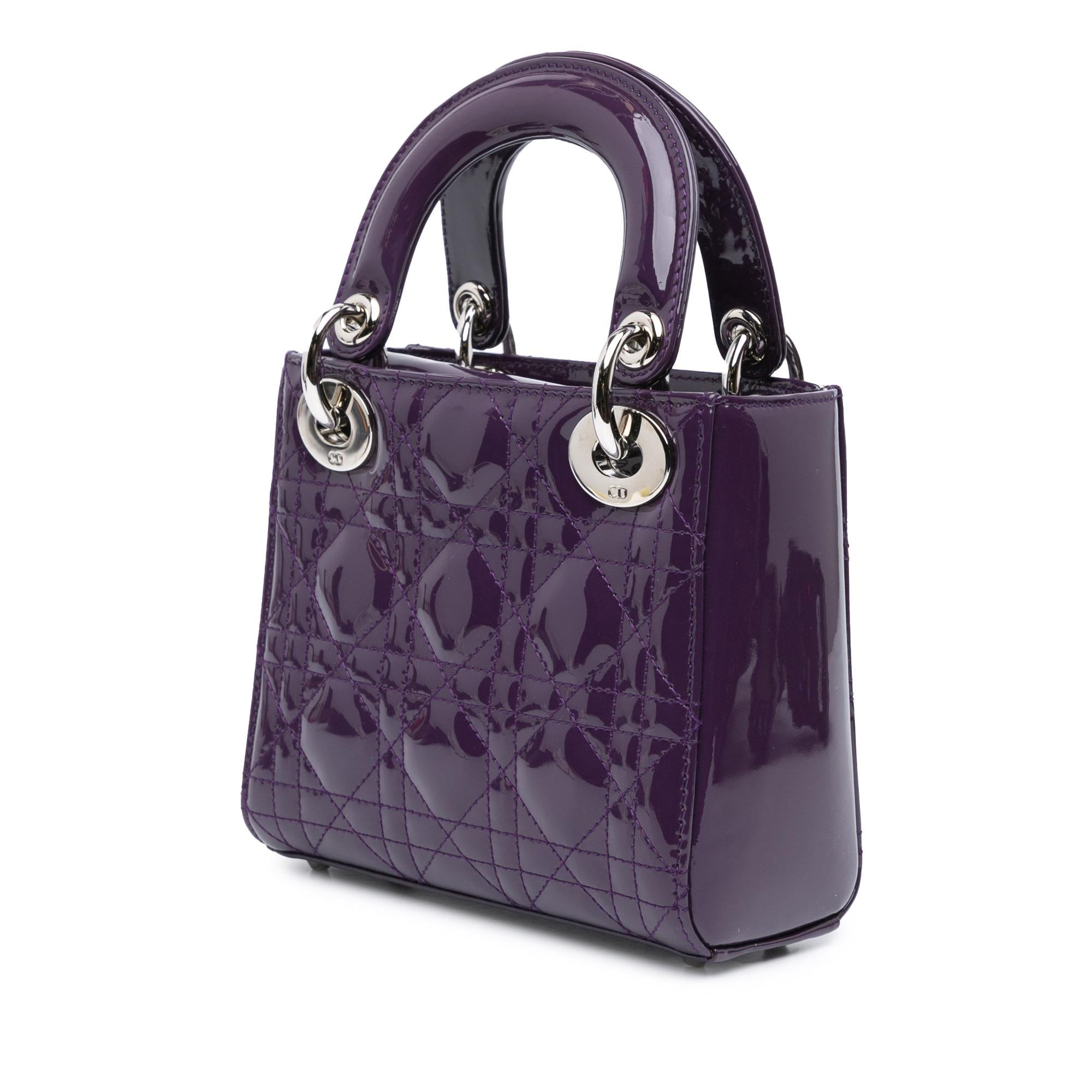 Dior Mini Patent Cannage Lady Dior