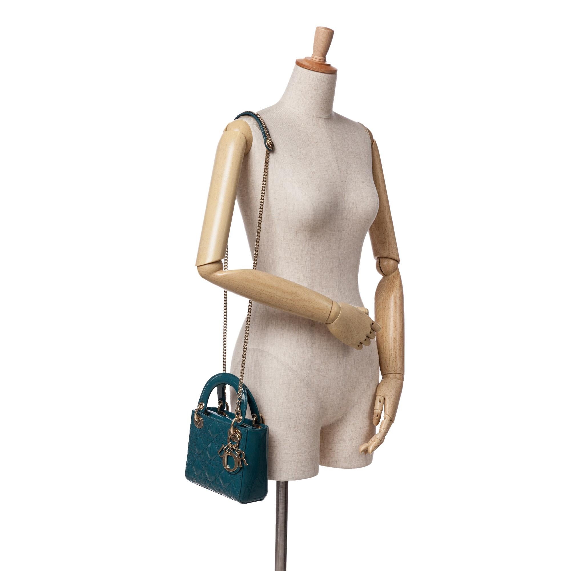 Dior Mini Patent Cannage Lady Dior