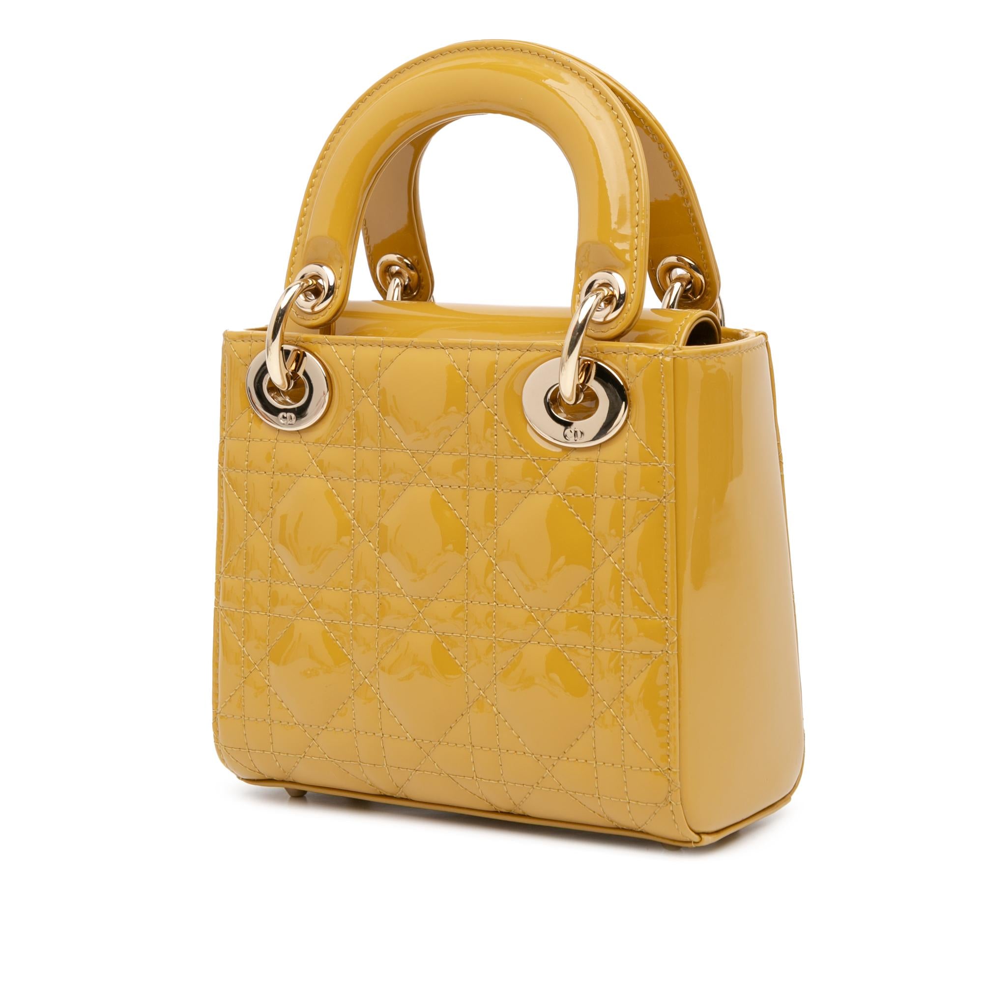 Dior Mini Patent Cannage Lady Dior