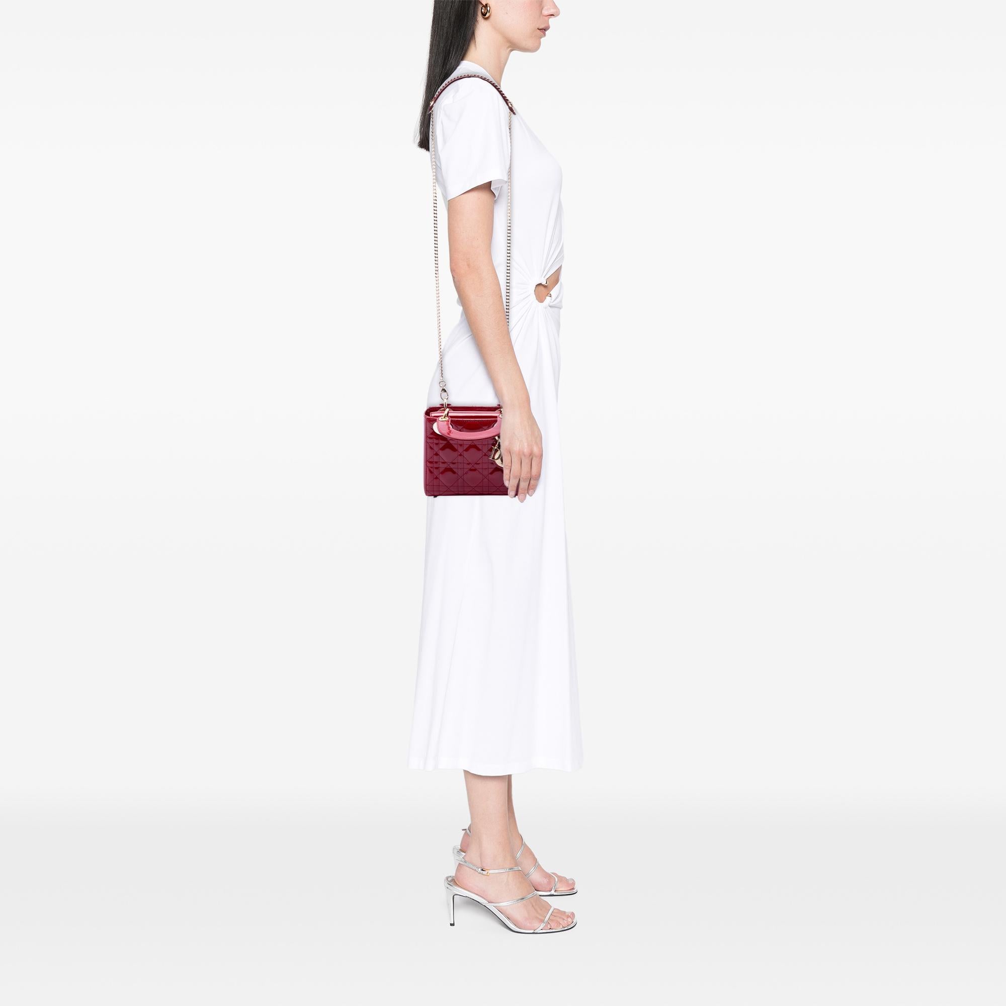 Dior Mini Patent Cannage Lady Dior