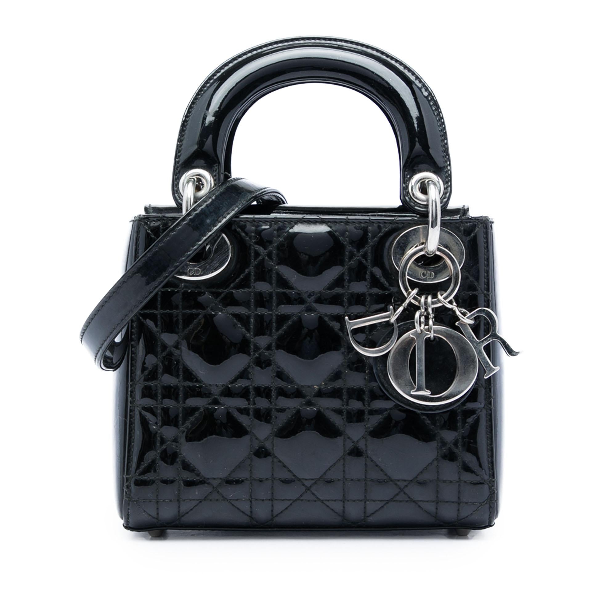 Dior Mini Patent Cannage Lady Dior