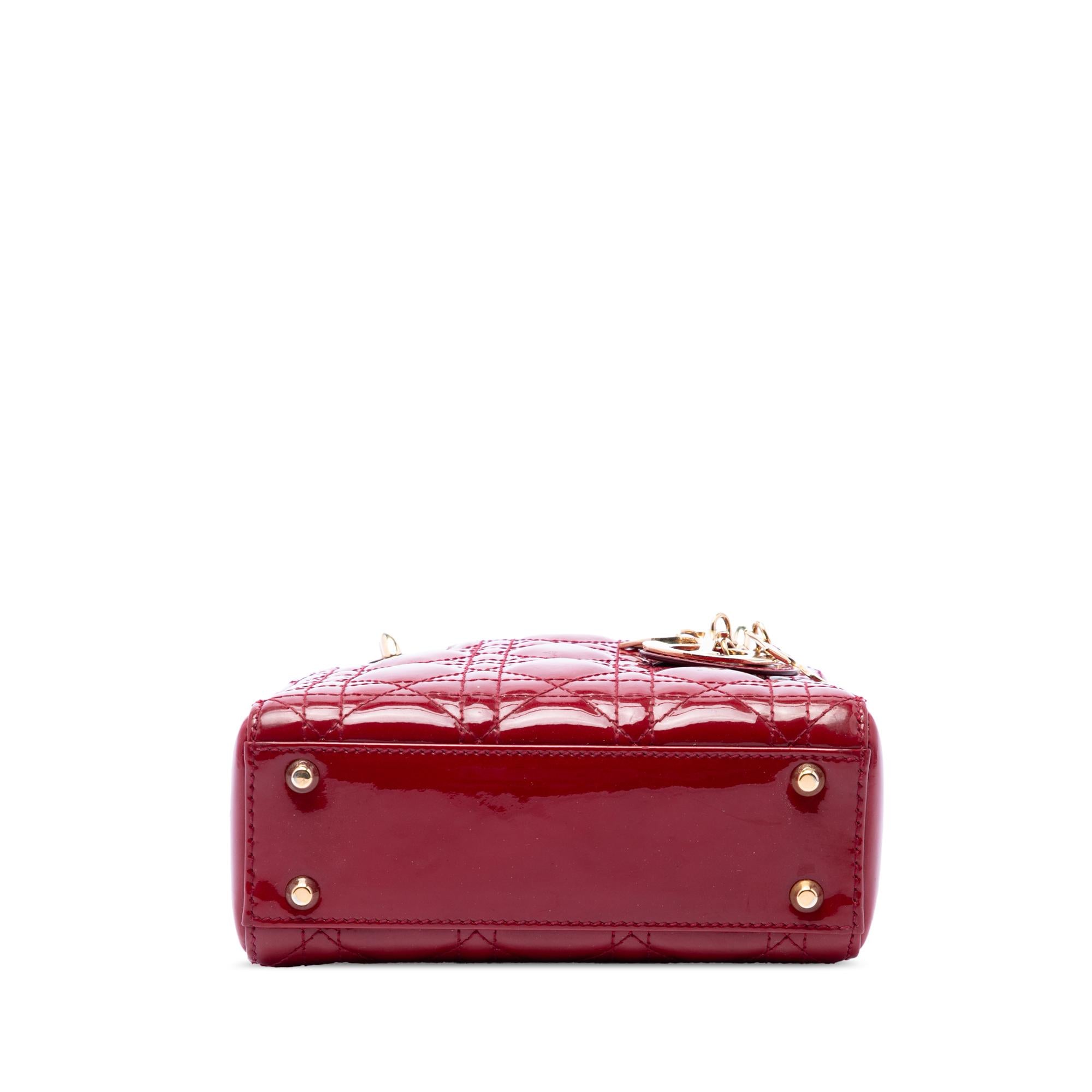 Dior Mini Patent Cannage Lady Dior