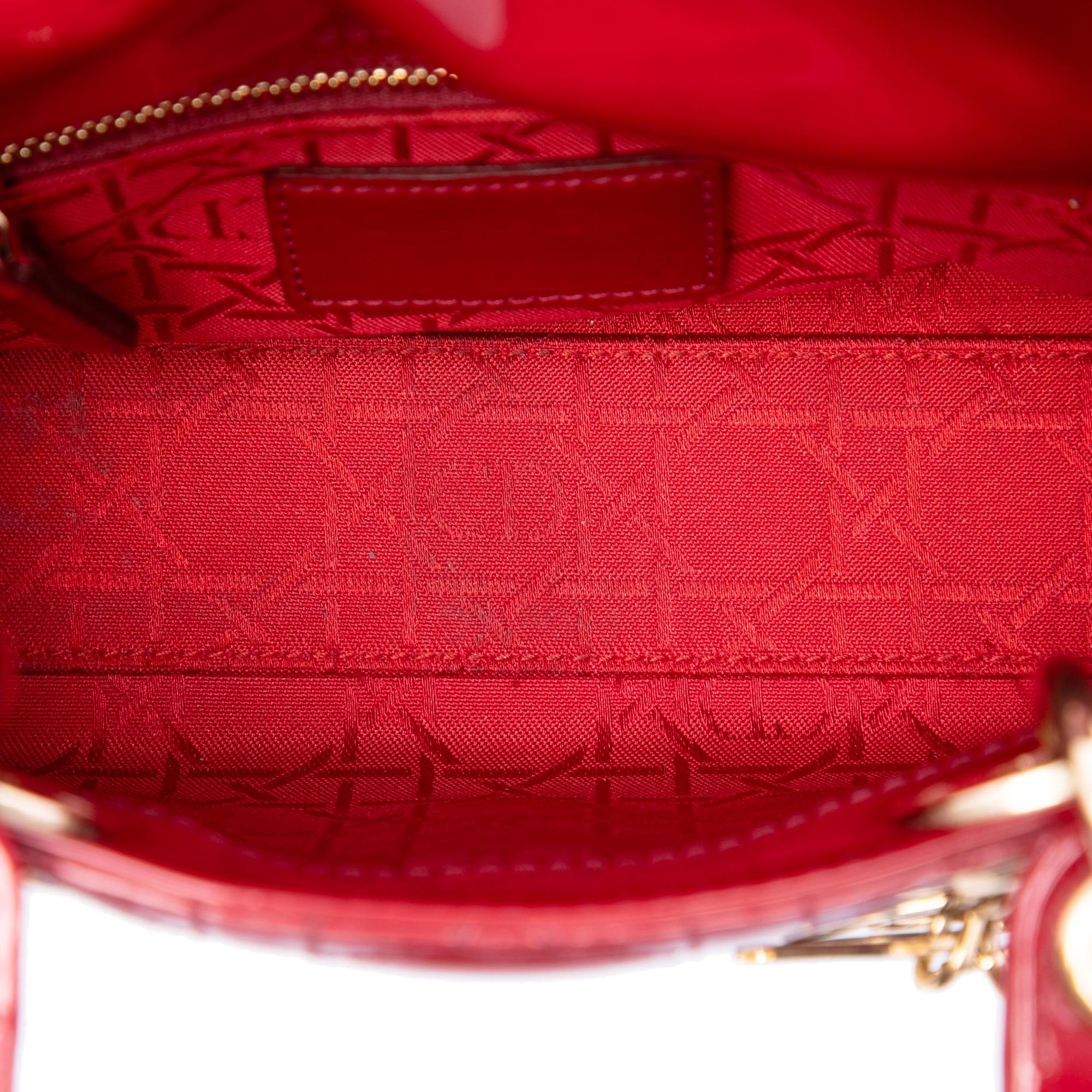 Dior Mini Patent Cannage Lady Dior
