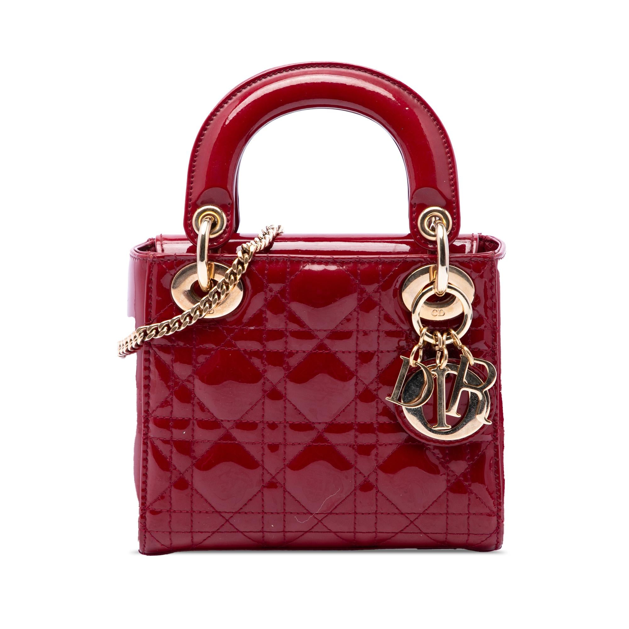 Dior Mini Patent Cannage Lady Dior