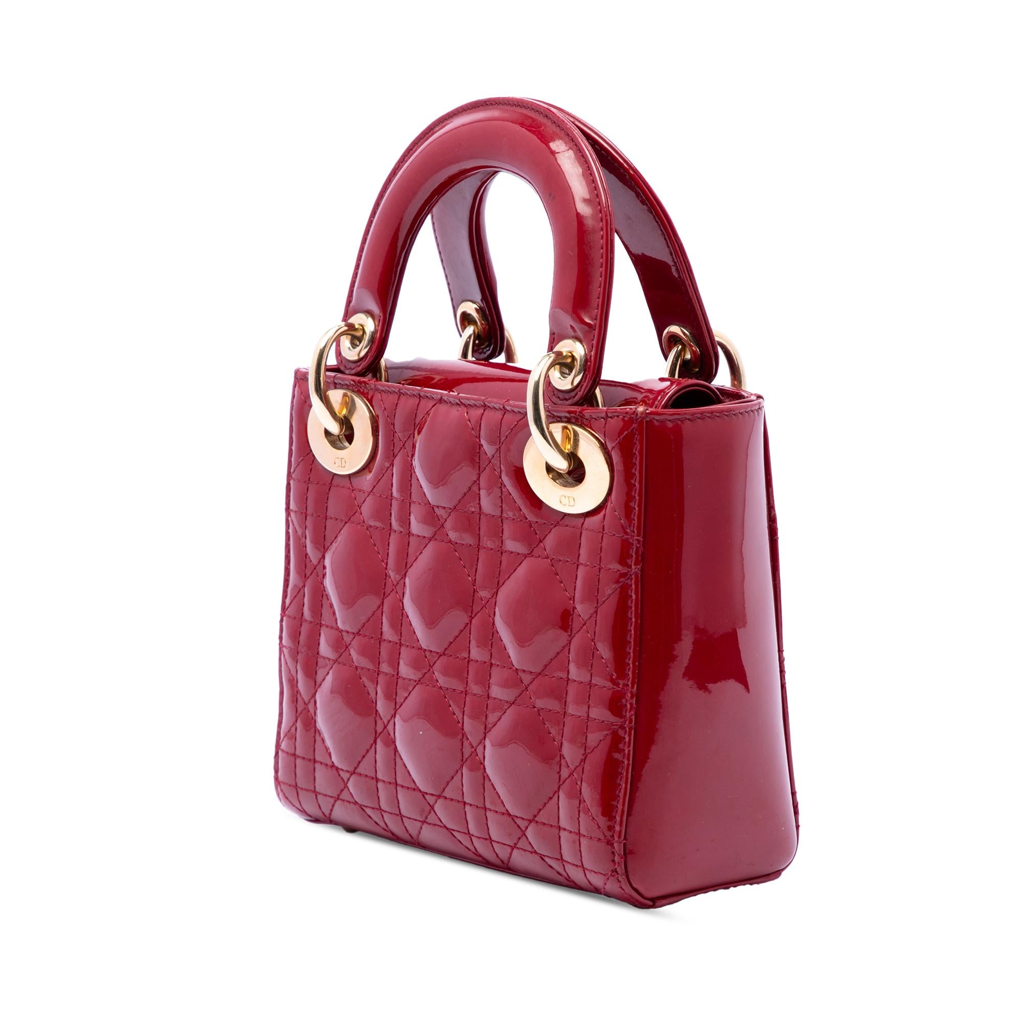 Dior Mini Patent Cannage Lady Dior