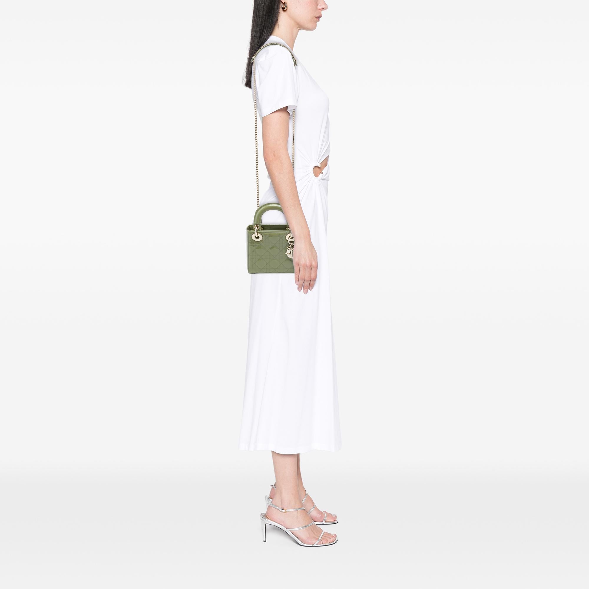Dior Mini Patent Cannage Lady Dior