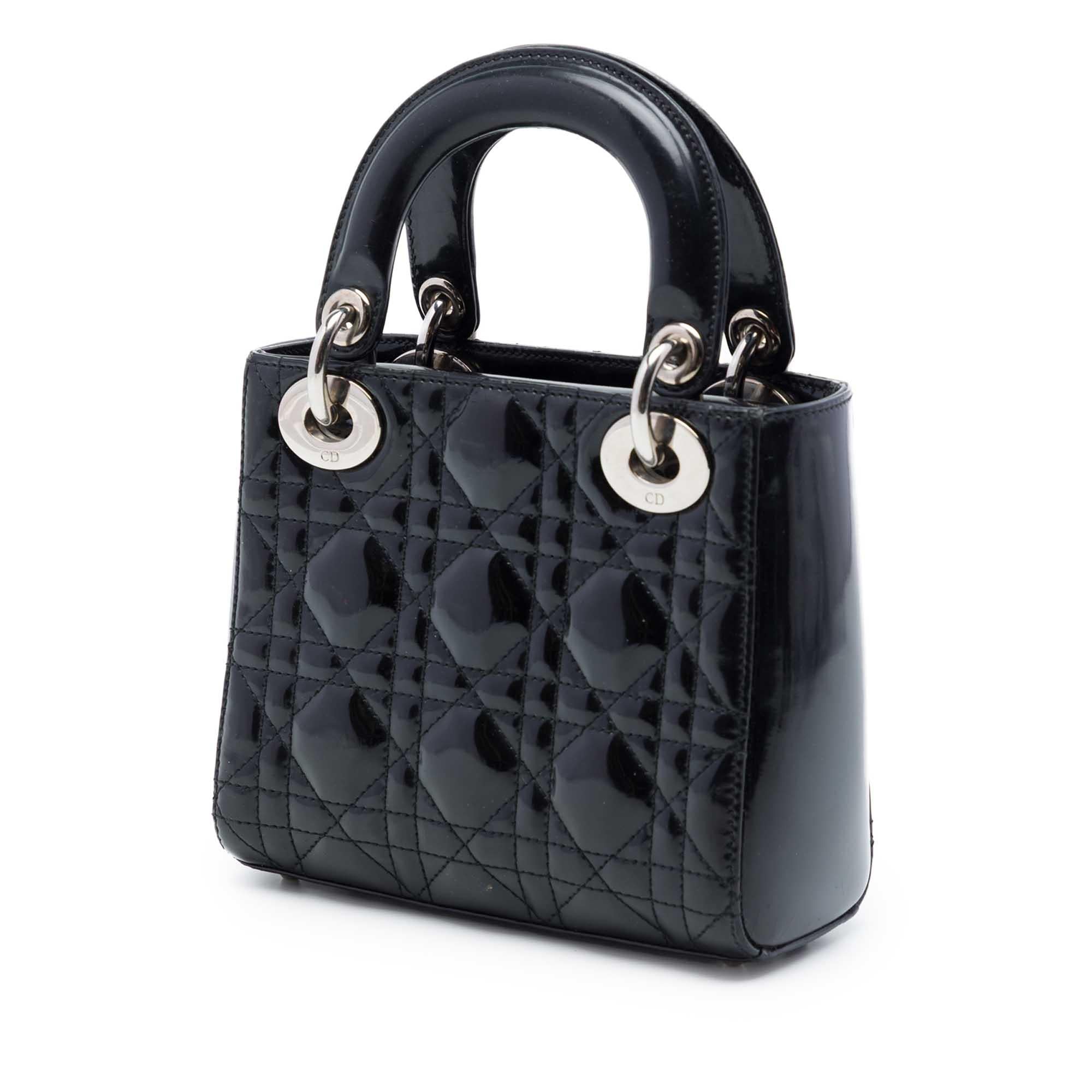 Dior Mini Patent Cannage Lady Dior