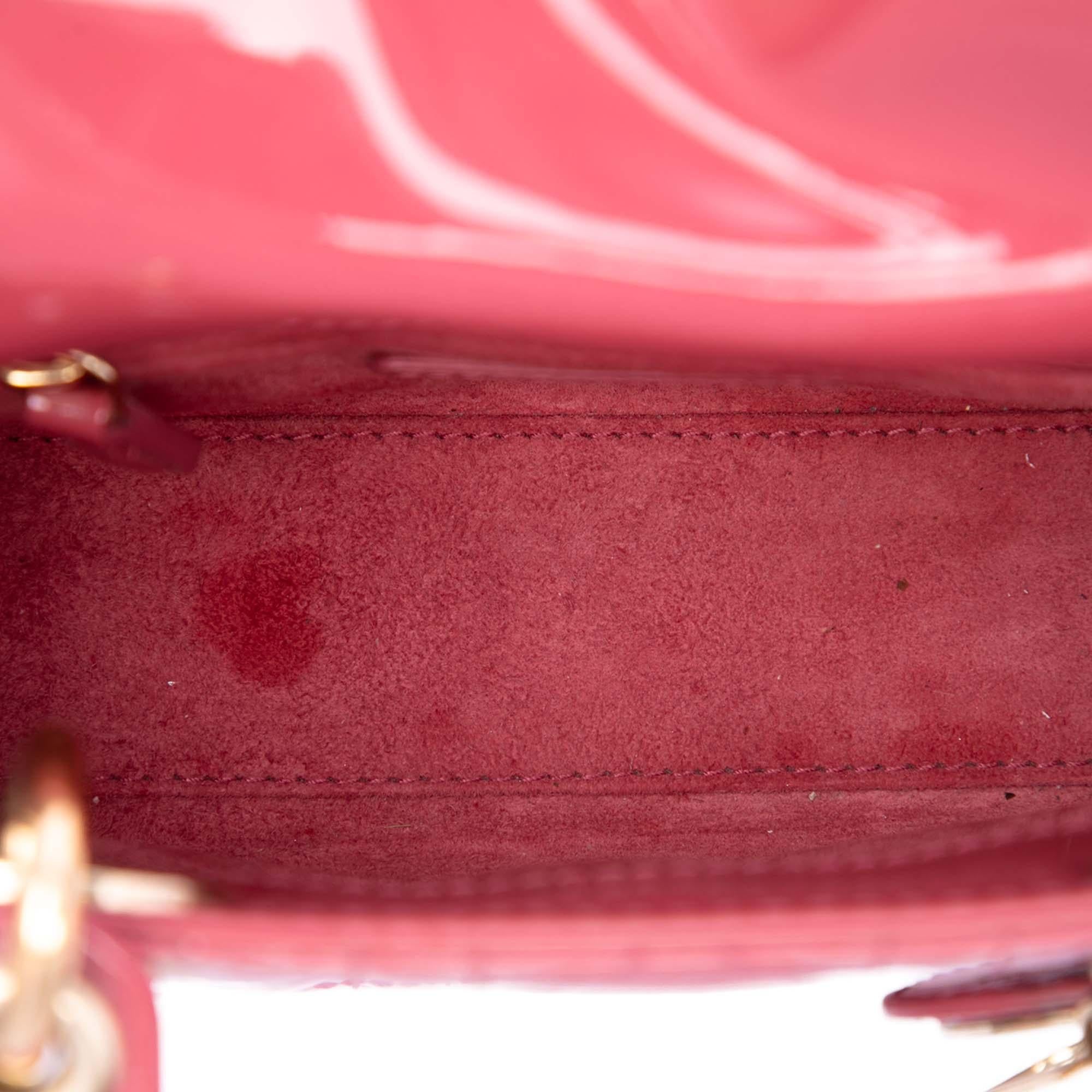 Dior Mini Patent Cannage Lady Dior