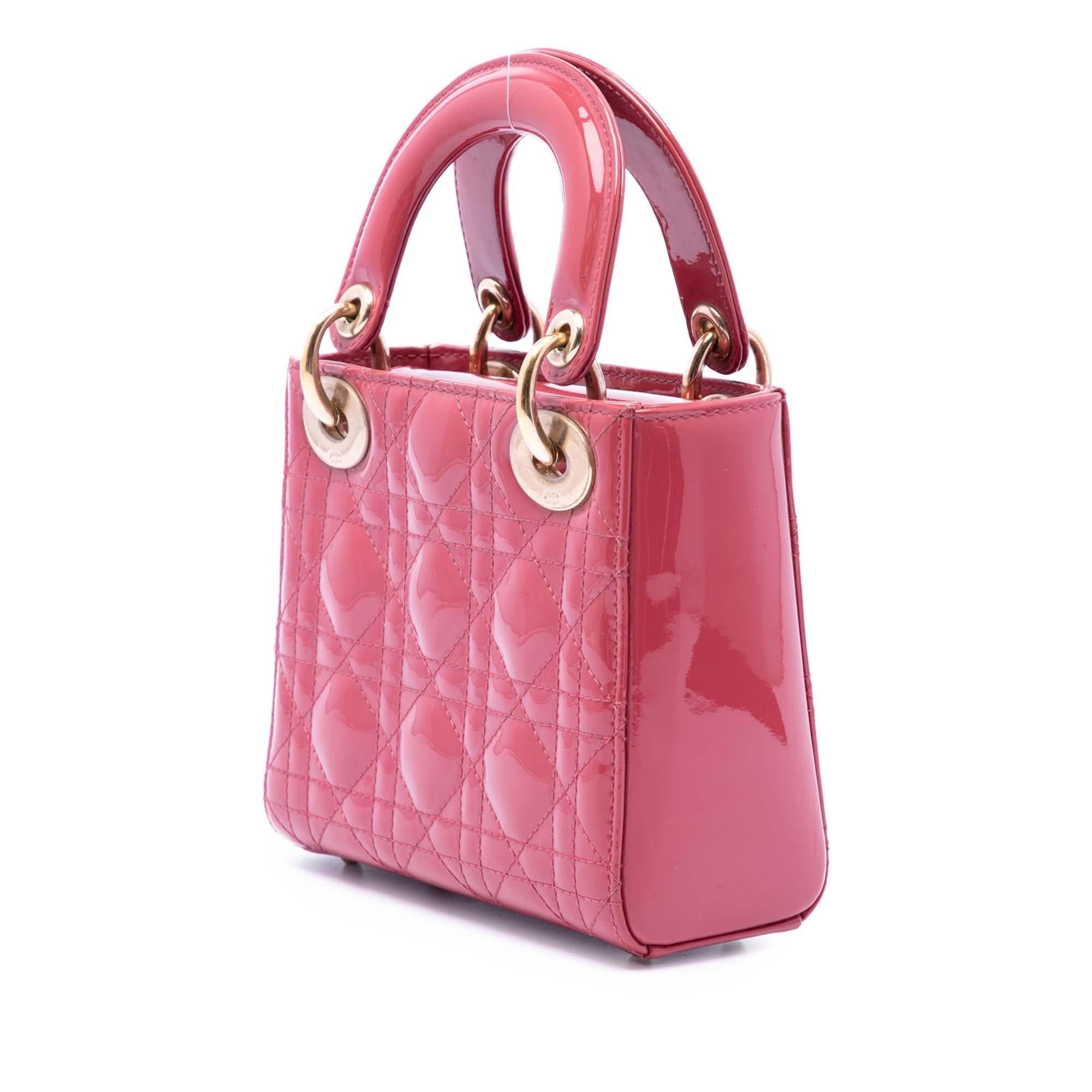 Dior Mini Patent Cannage Lady Dior