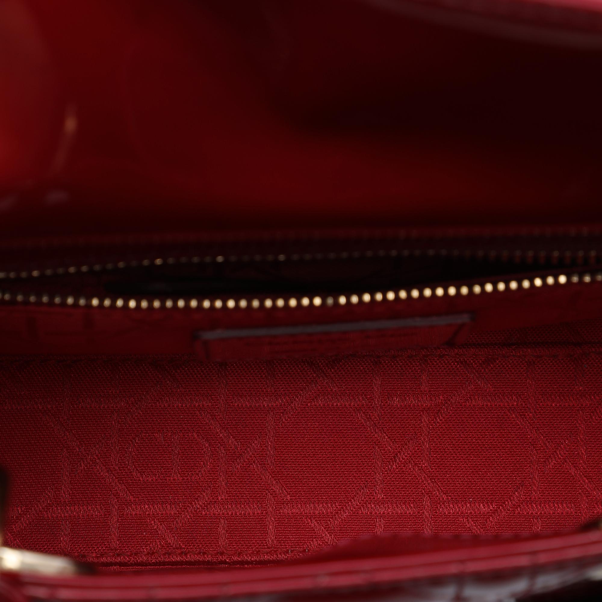 Dior Mini Patent Cannage Lady Dior