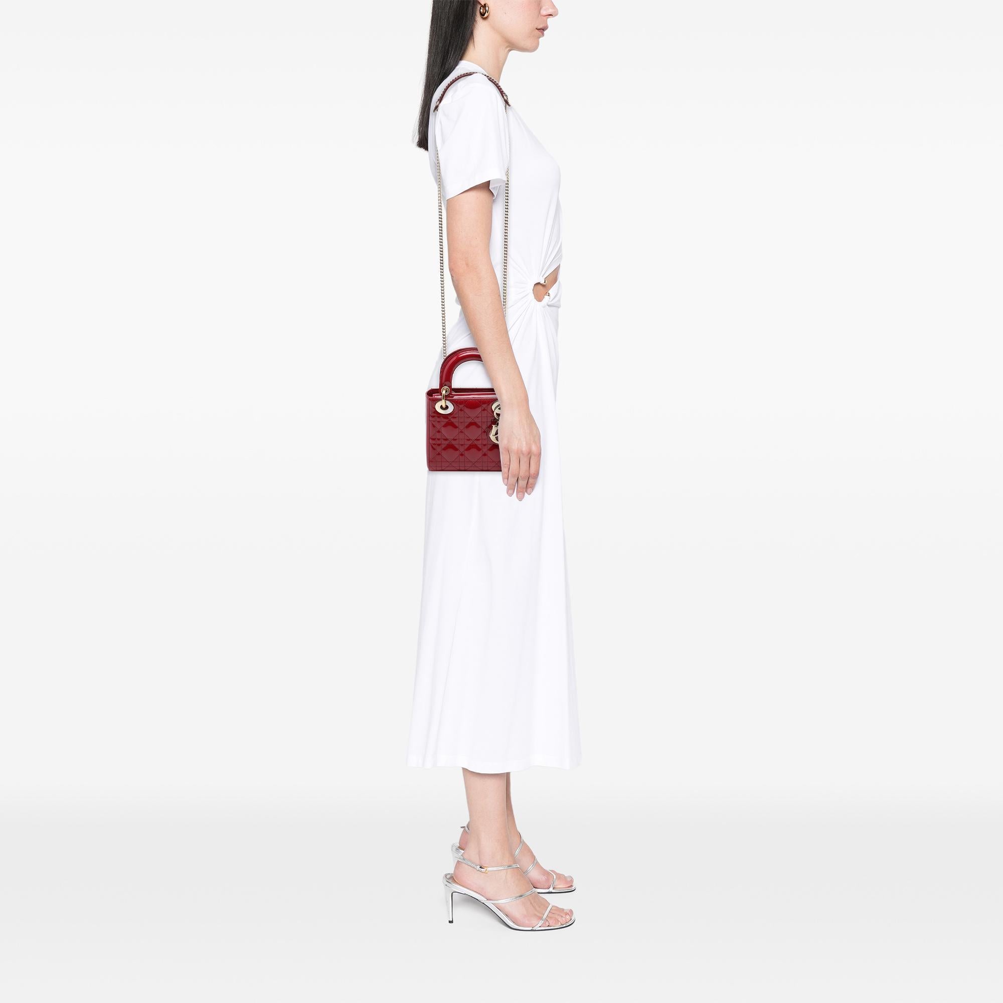 Dior Mini Patent Cannage Lady Dior