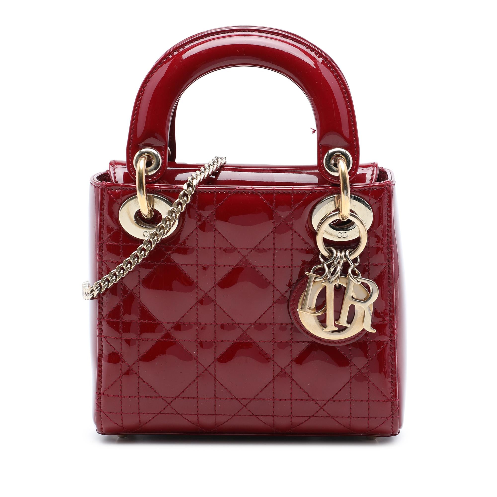 Dior Mini Patent Cannage Lady Dior