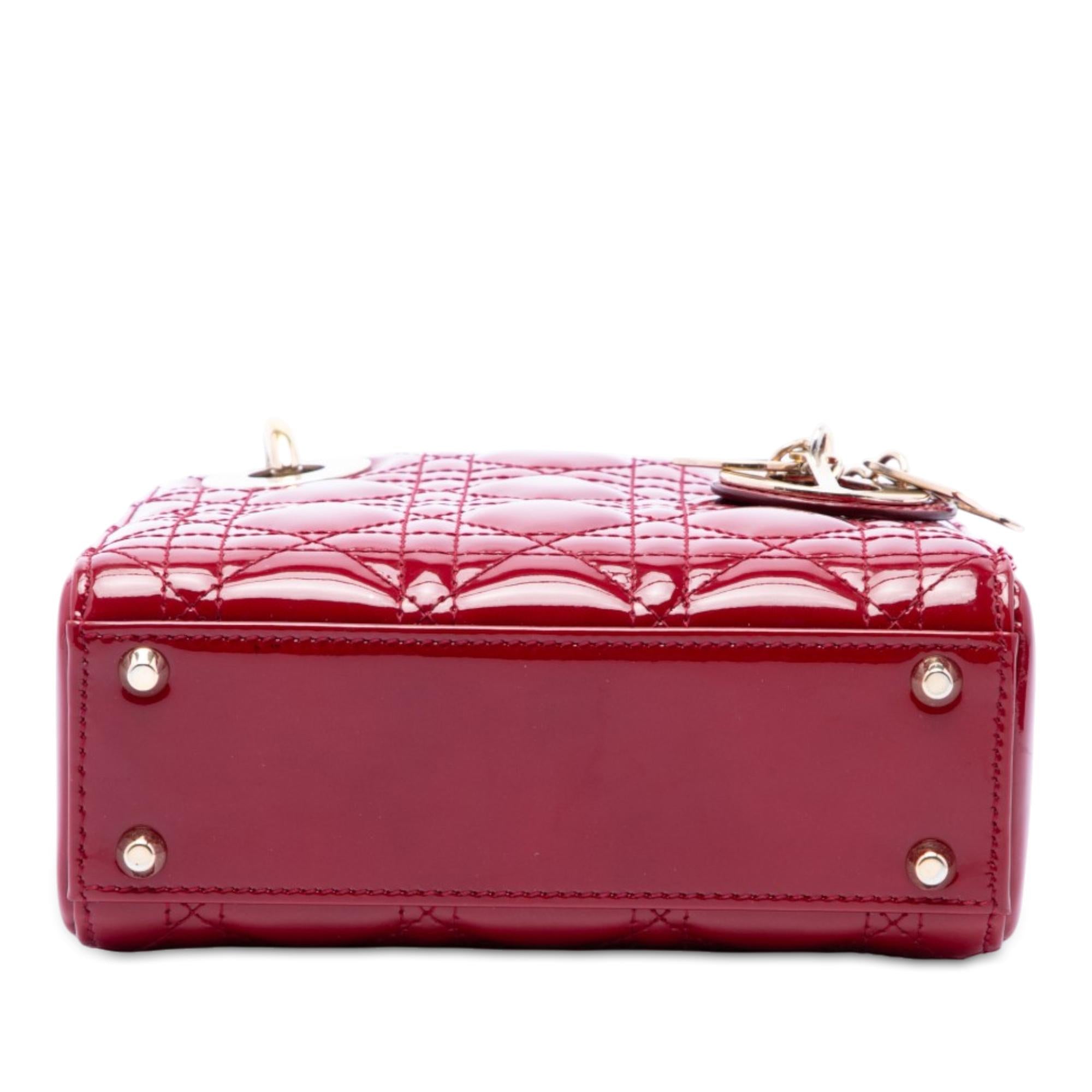 Dior Mini Patent Cannage Lady Dior