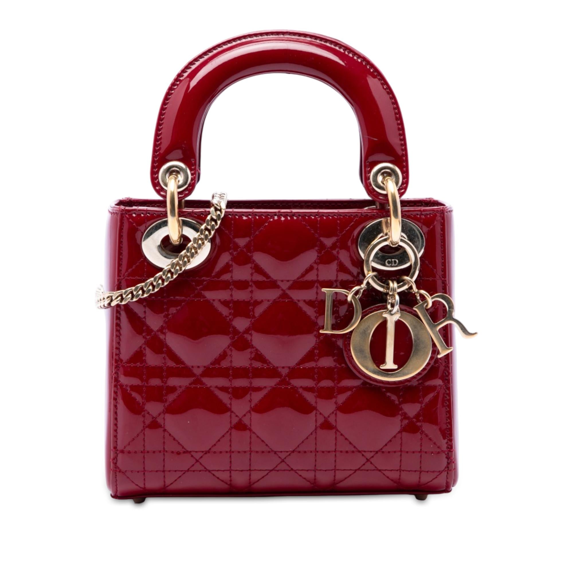 Dior Mini Patent Cannage Lady Dior