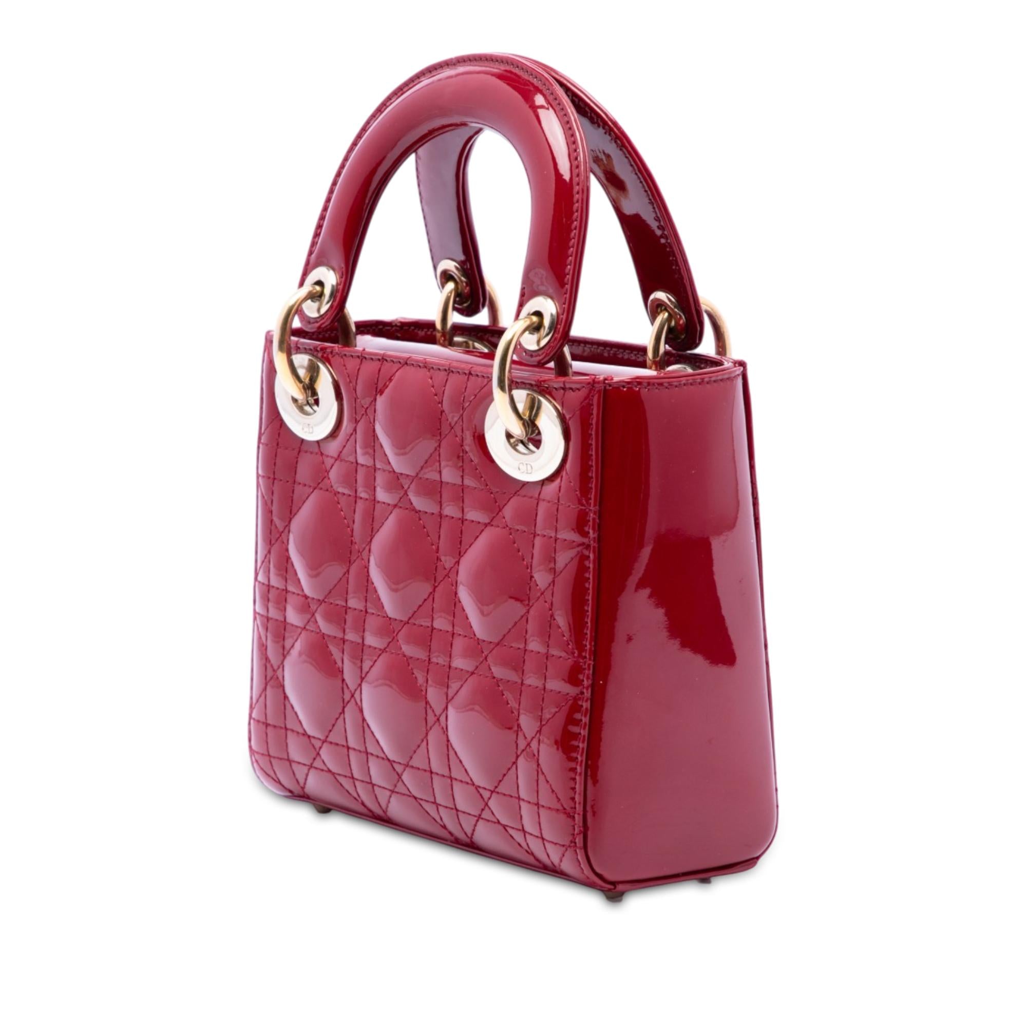 Dior Mini Patent Cannage Lady Dior