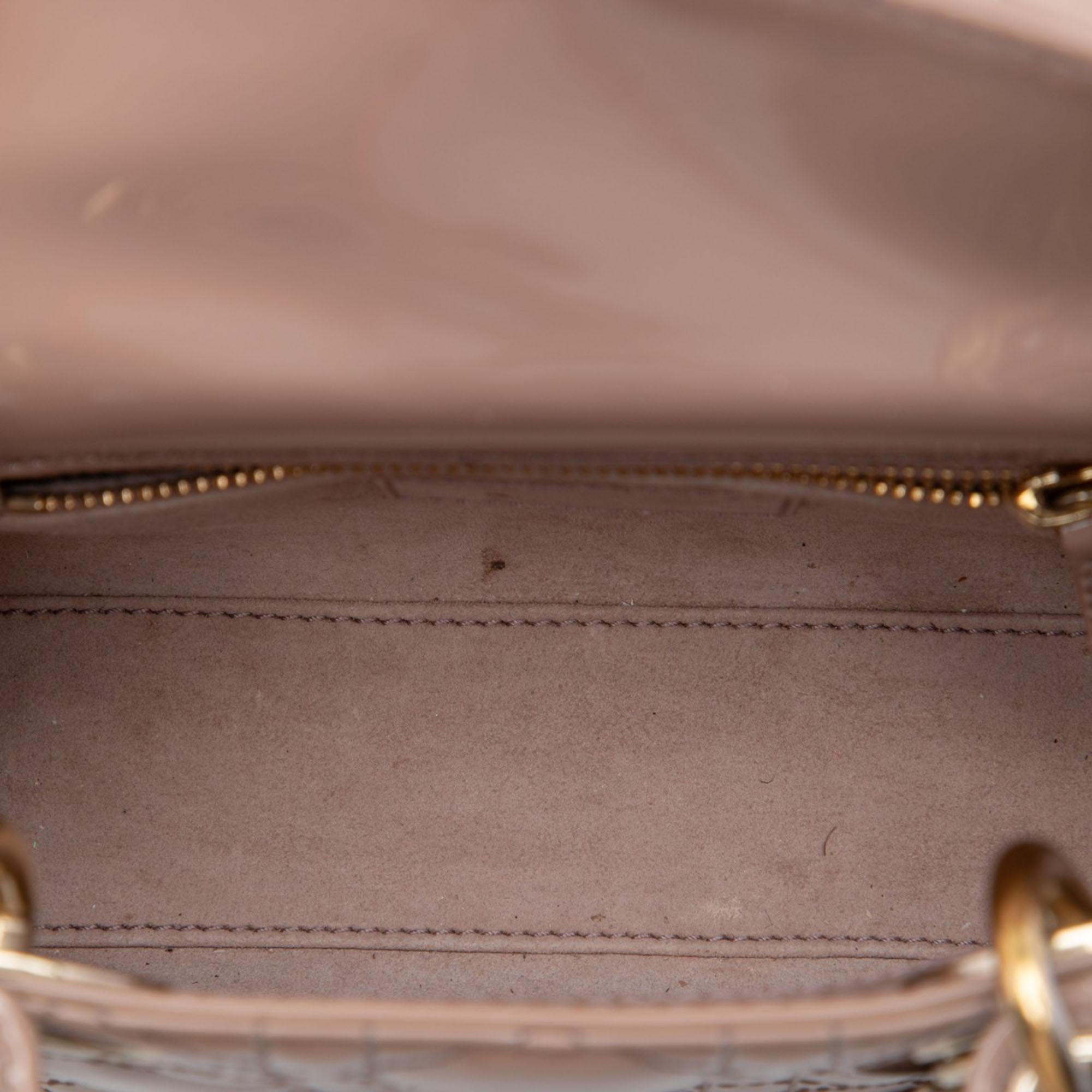 Dior Mini Patent Cannage Lady Dior