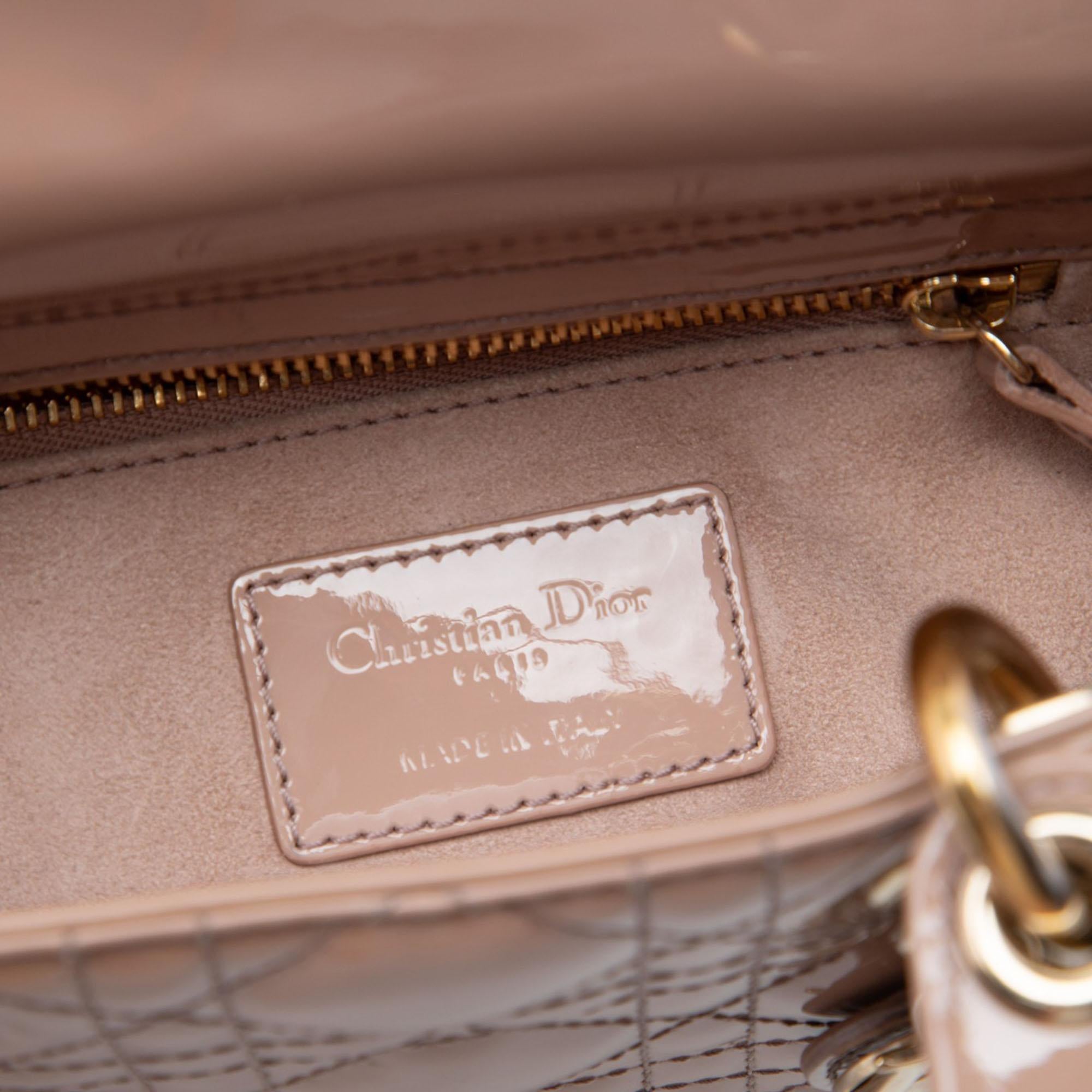 Dior Mini Patent Cannage Lady Dior