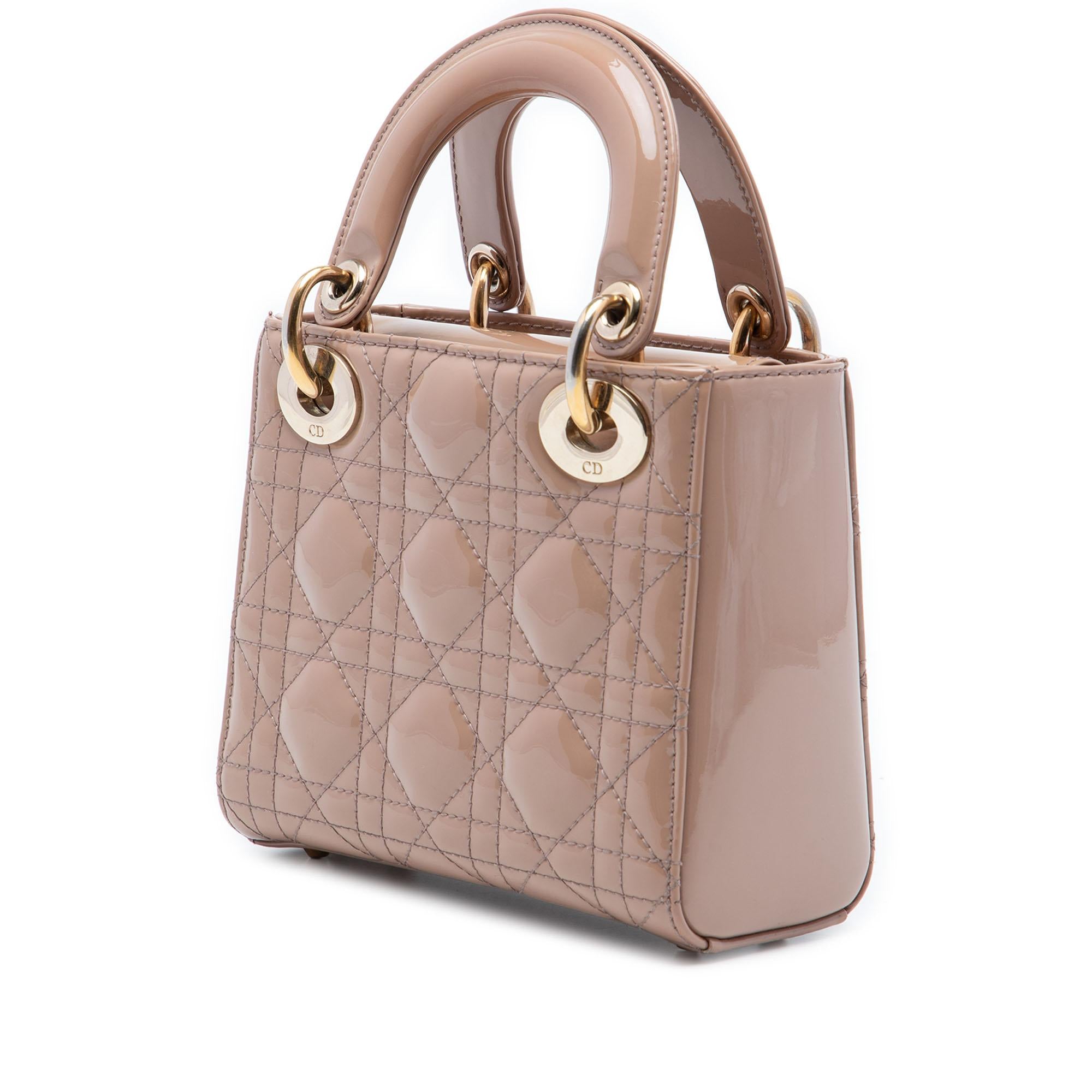 Dior Mini Patent Cannage Lady Dior