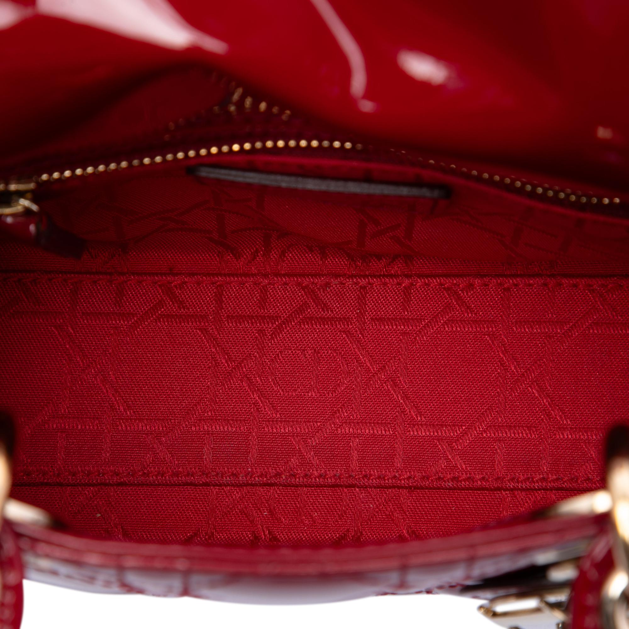 Dior Mini Patent Cannage Lady Dior