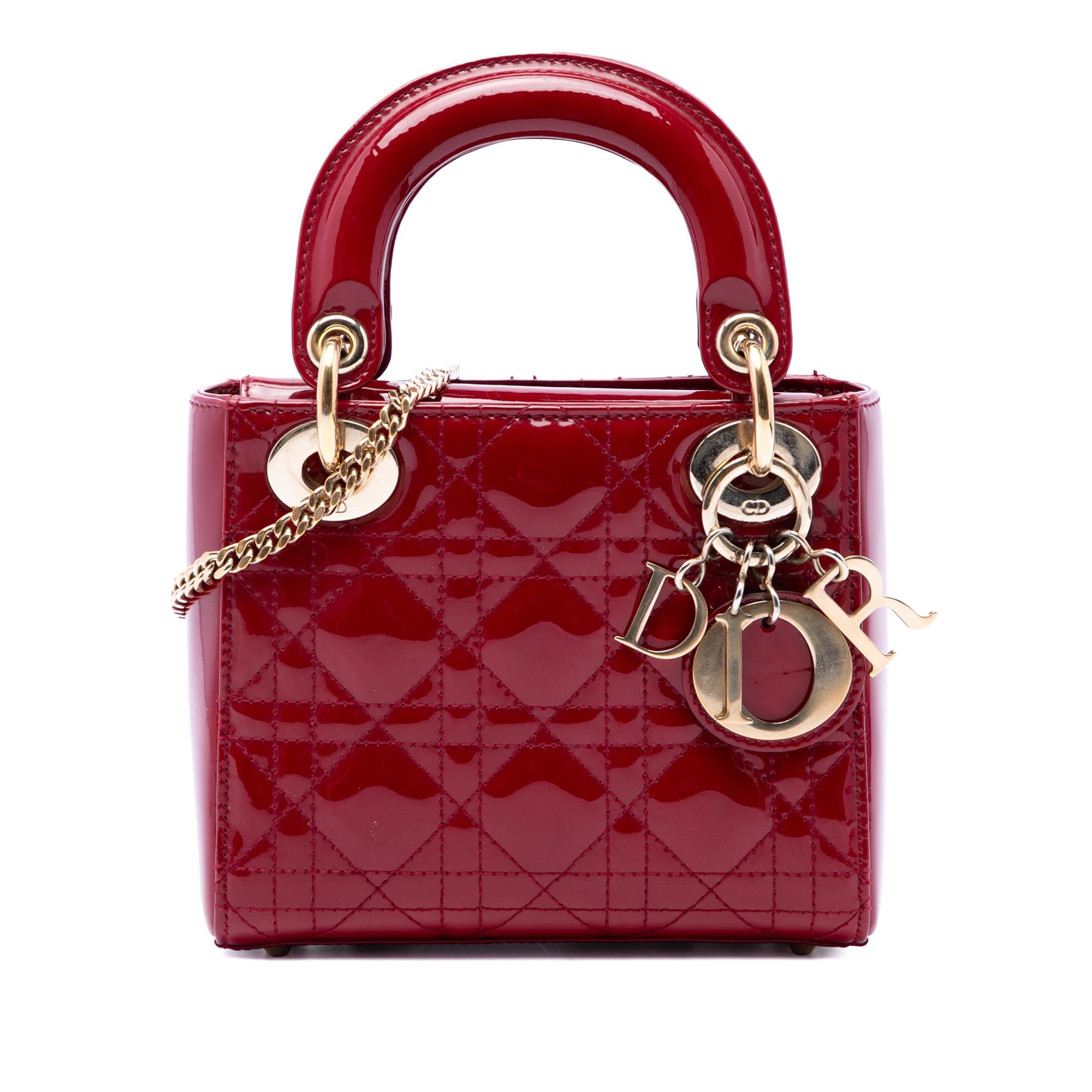 Dior Mini Patent Cannage Lady Dior