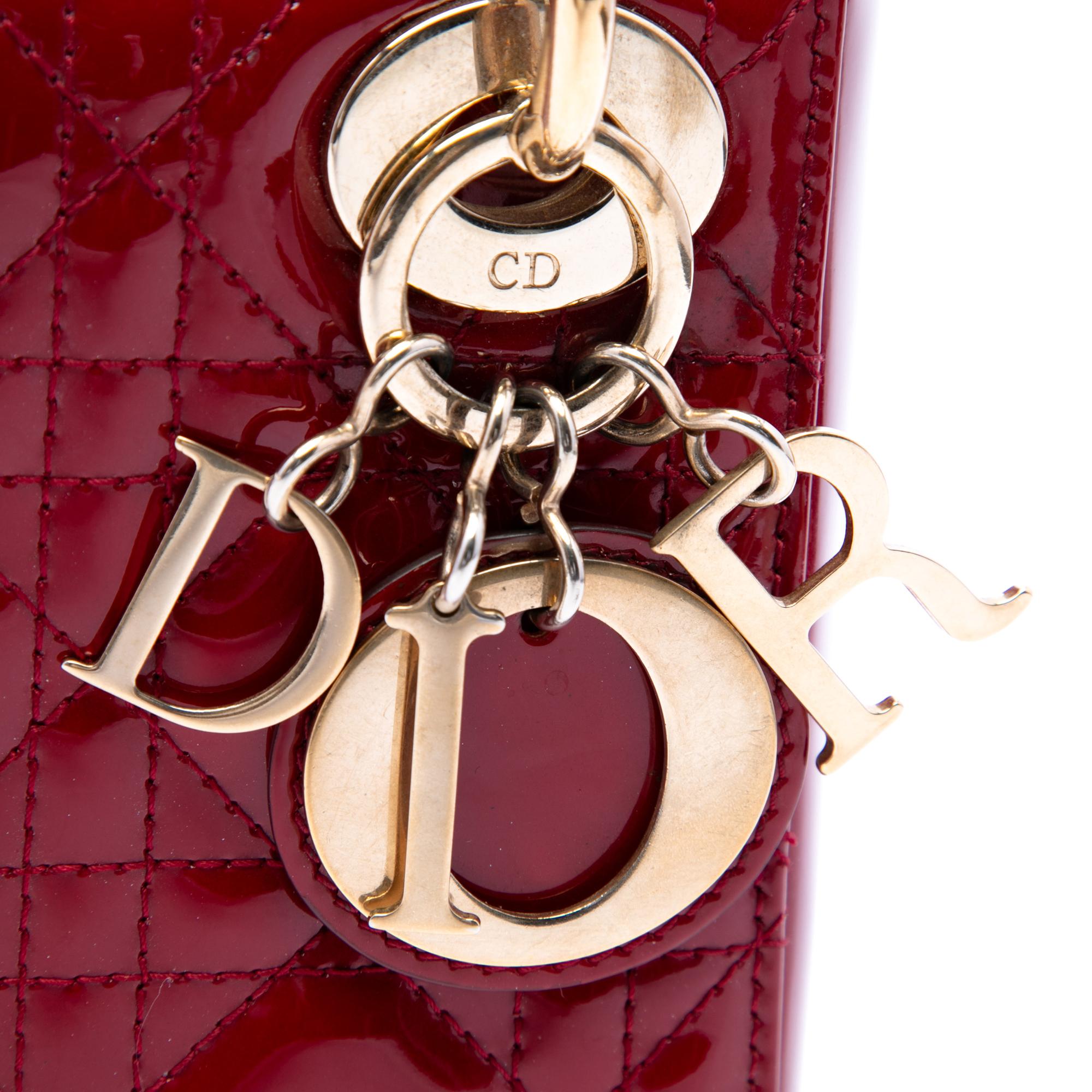 Dior Mini Patent Cannage Lady Dior