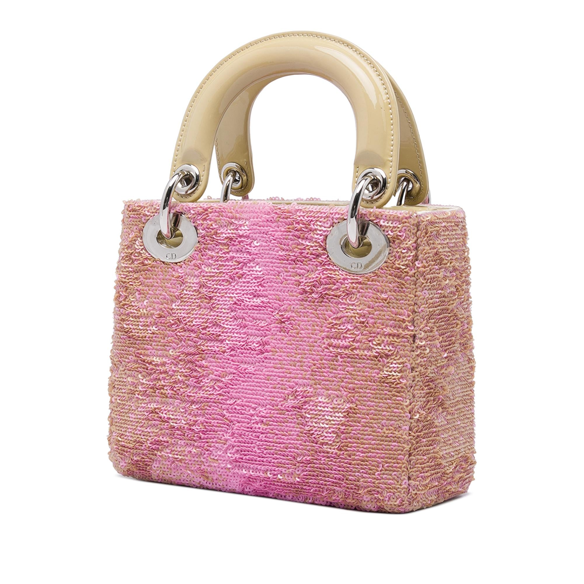 Dior Mini Patent Sequined Lady Dior