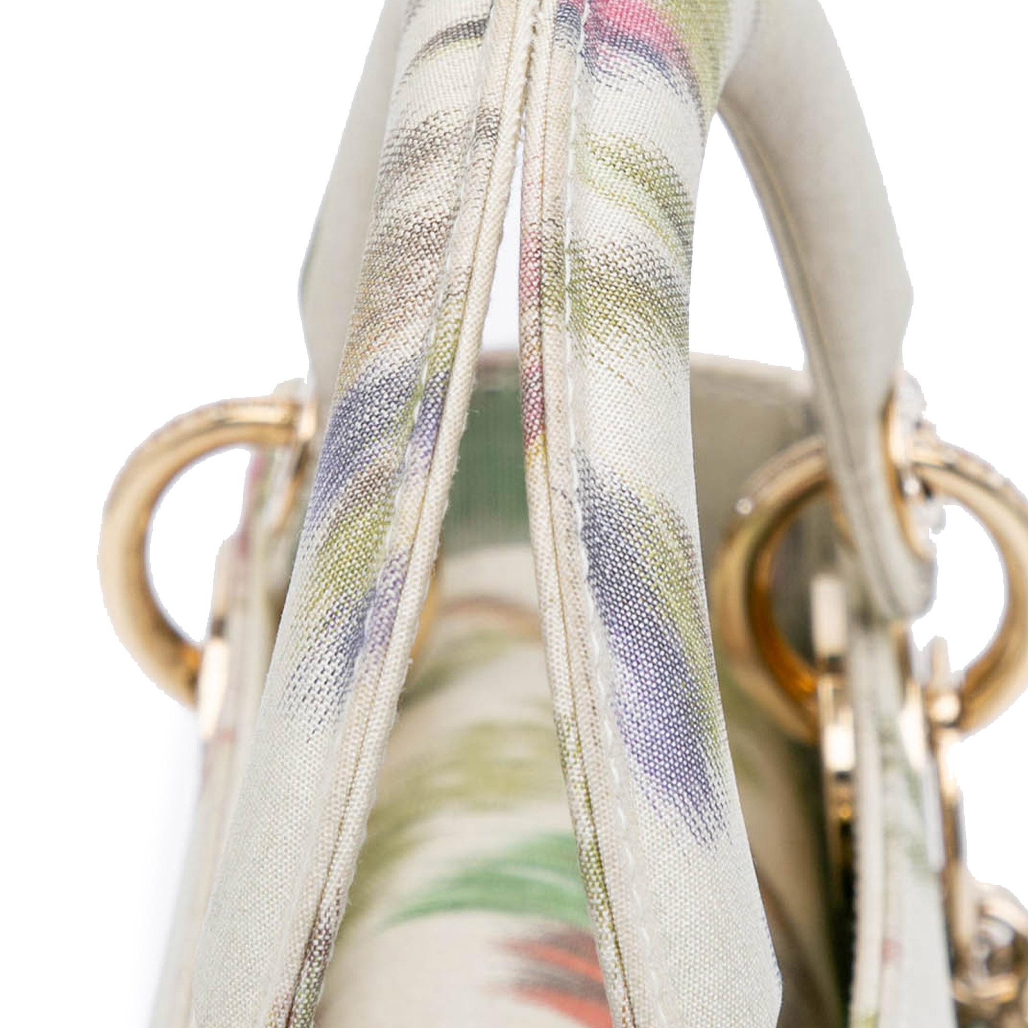 Dior Mini Satin Floral Crystal Lady Dior