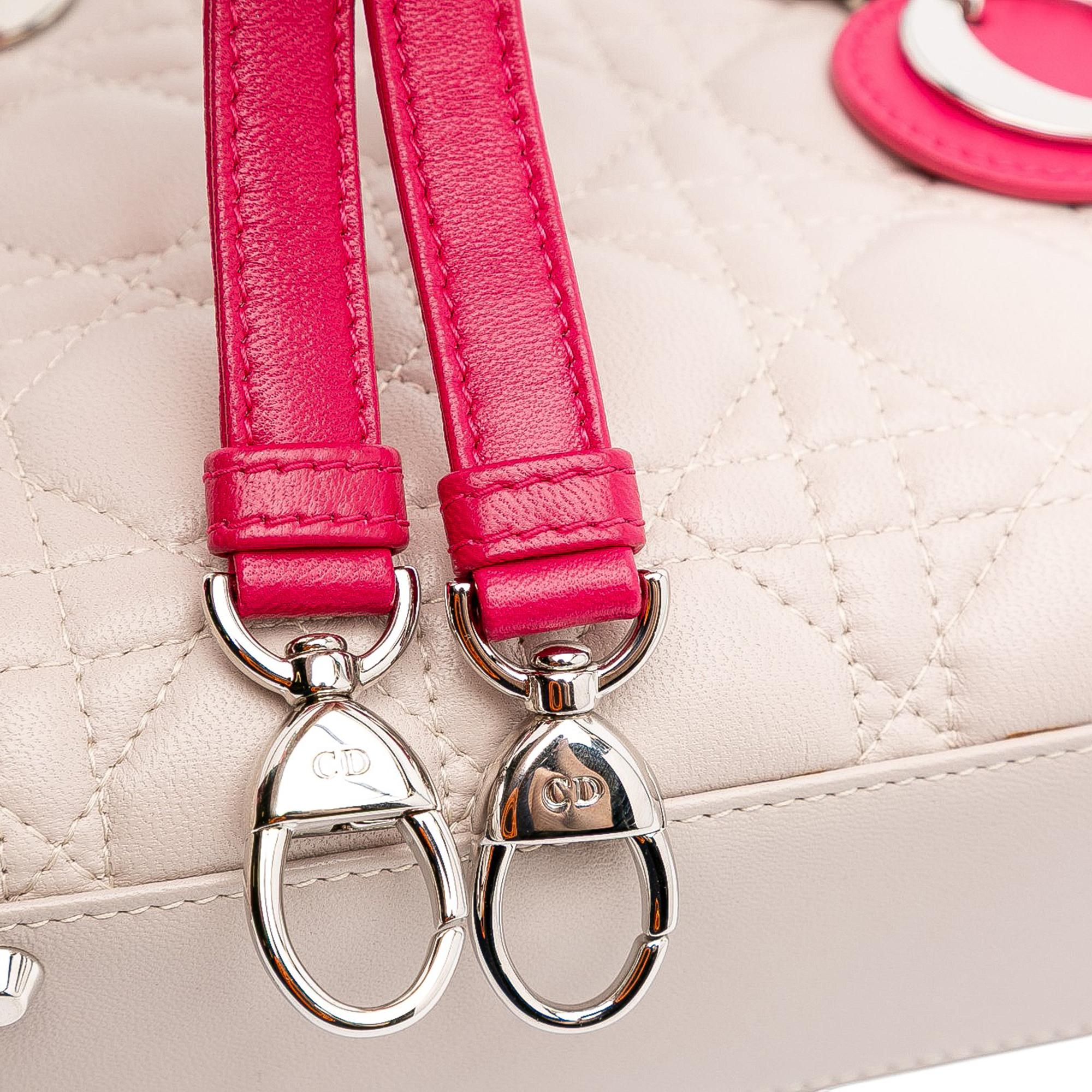 Dior Mini Tricolor Lambskin Cannage Lady Dior