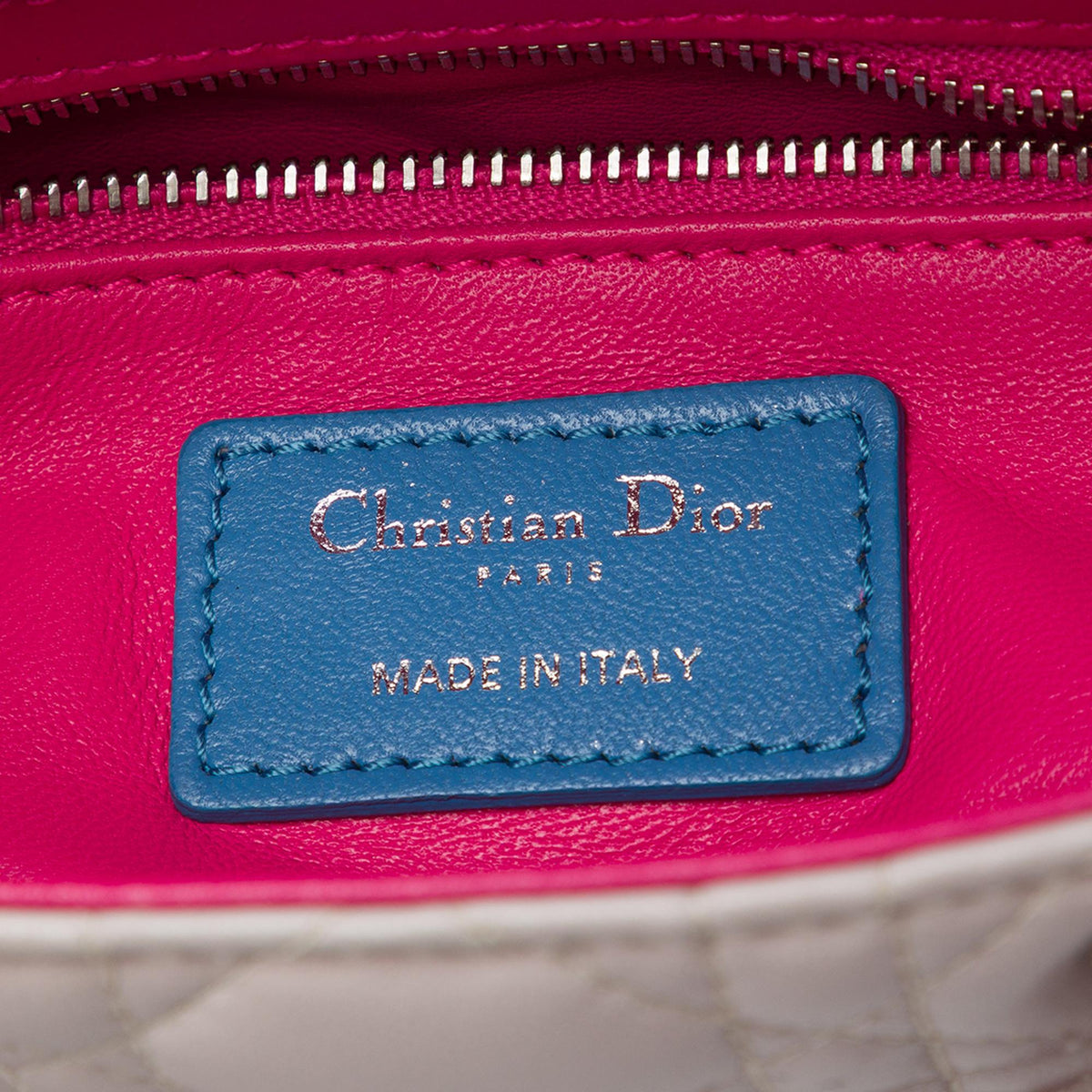Dior Mini Tricolor Lambskin Cannage Lady Dior