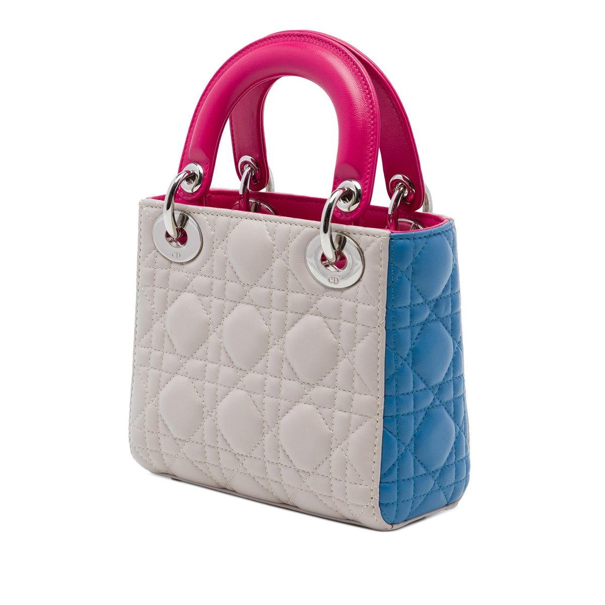 Dior Mini Tricolor Lambskin Cannage Lady Dior