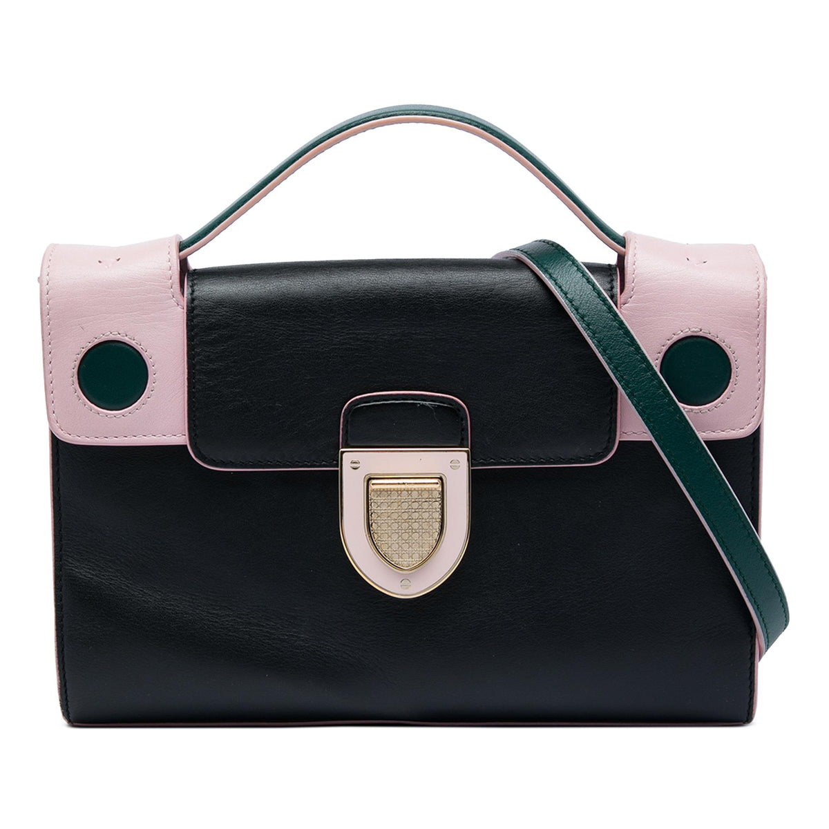 Dior Mini Tricolor Leather Diorever Top Handle Bag