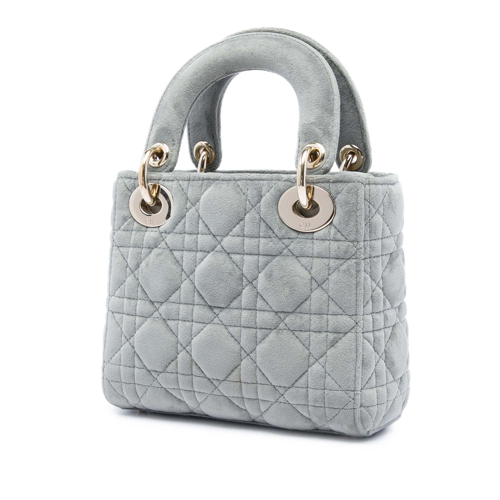 Dior Mini Velvet Cannage Lady Dior