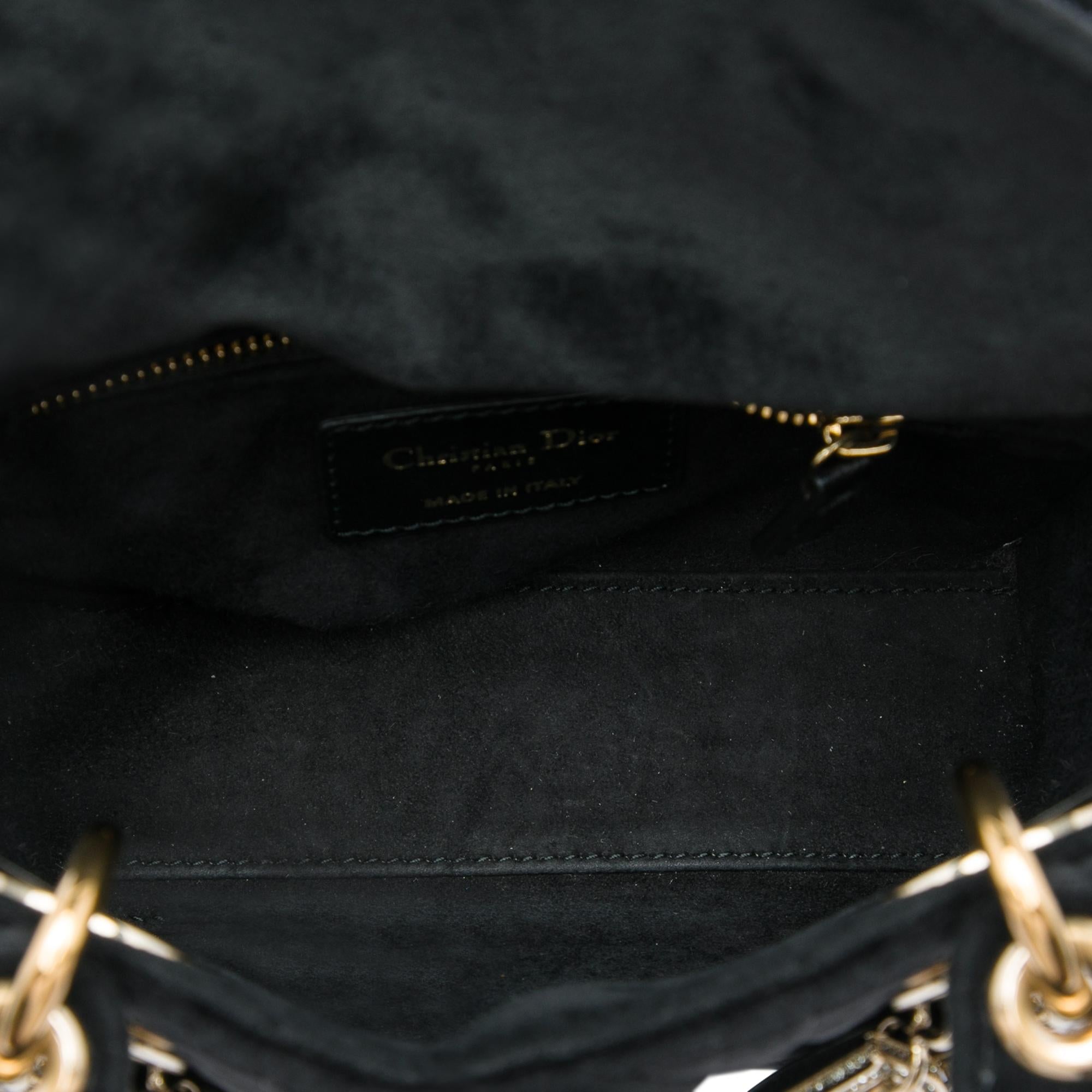 Dior Mini Velvet Cannage Lady Dior