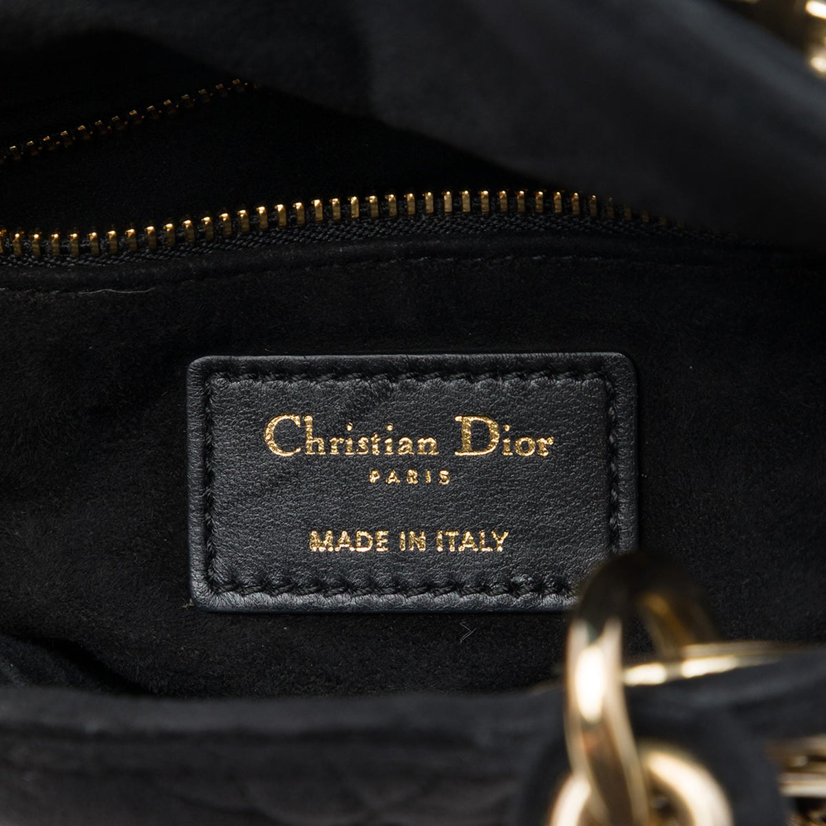 Dior Mini Velvet Cannage Lady Dior