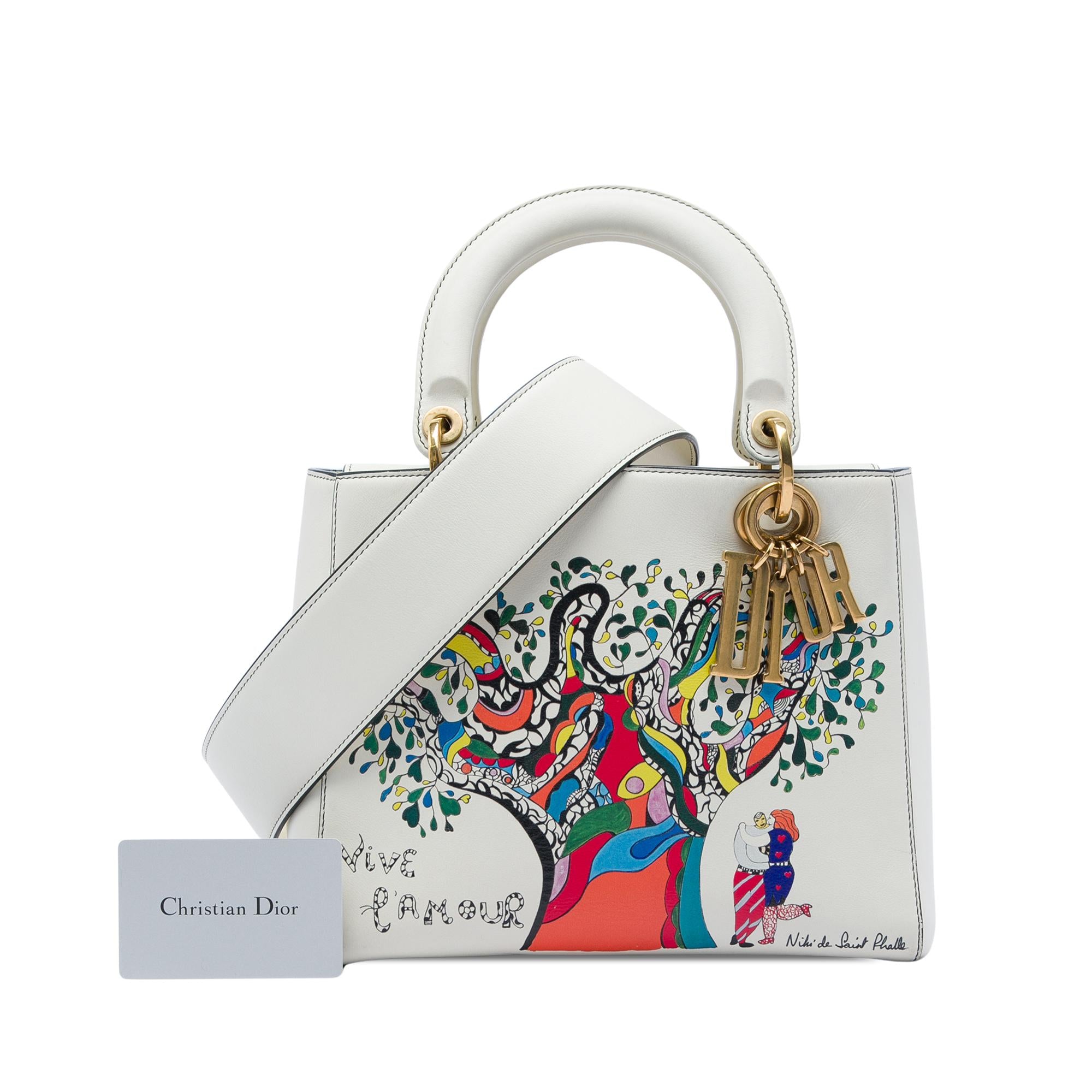 Dior Niki de Saint Phalle Medium Calfskin Vive L amour Lady Dior