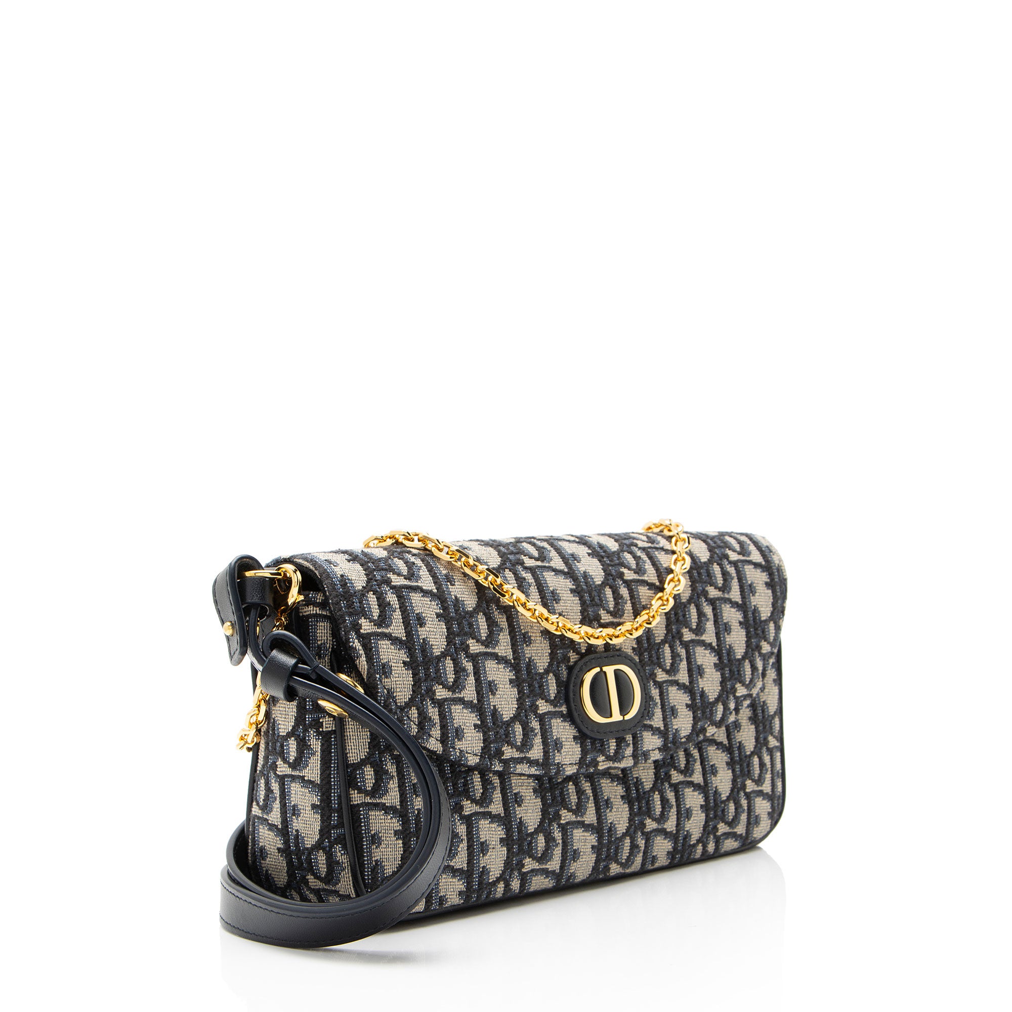Dior Oblique 30 Montaigne D-Vine Pouch with Chain - FINAL SALE