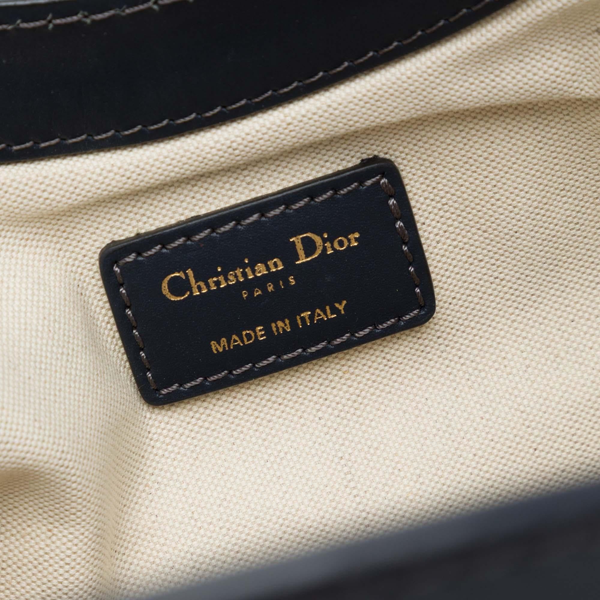 Dior Oblique Canvas Fold Over Clutch