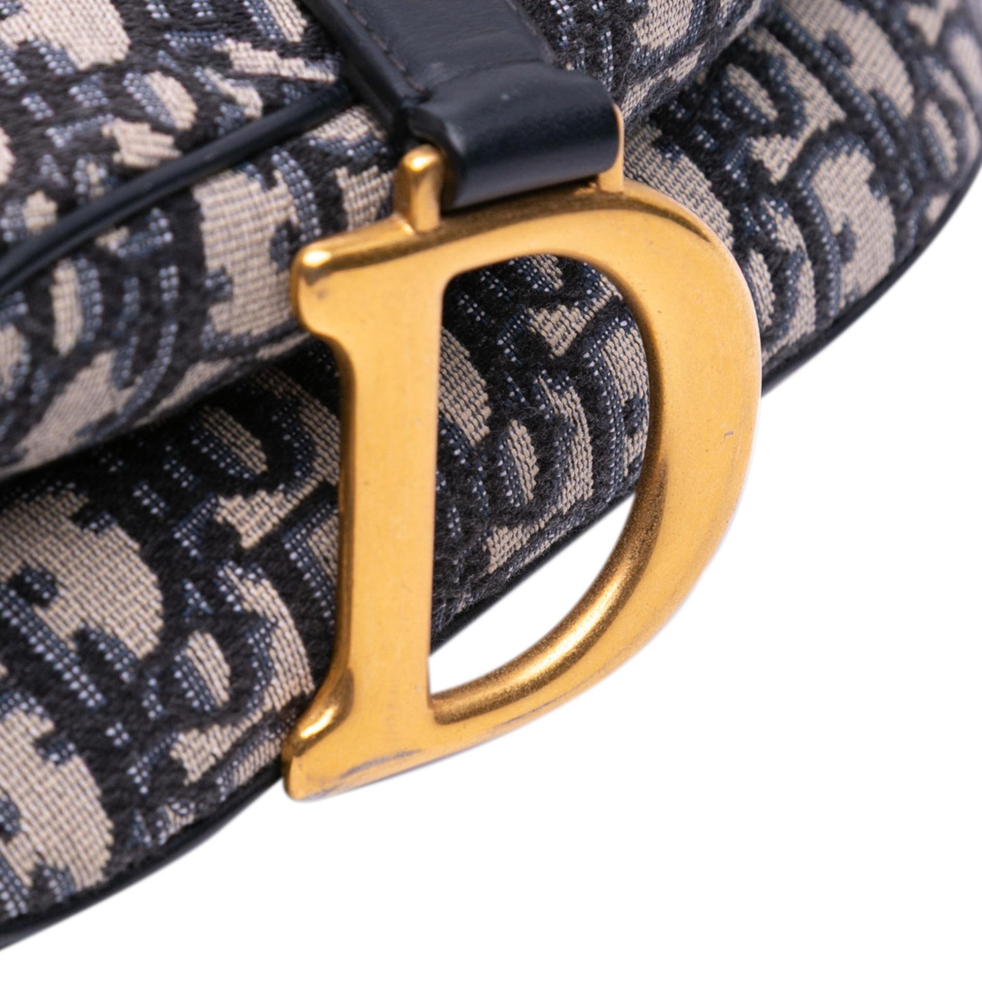 Dior Oblique Canvas Saddle Bag