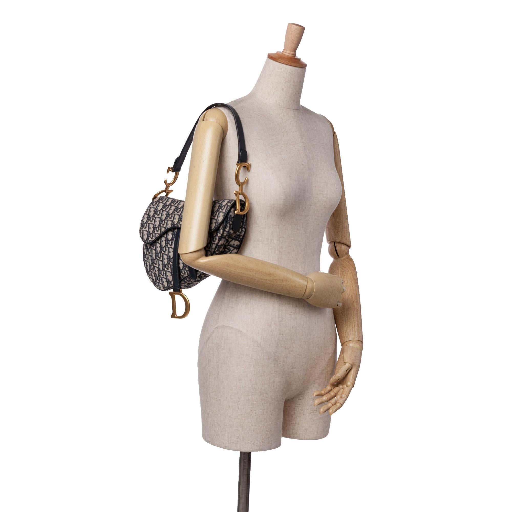 Dior Oblique Canvas Saddle Bag